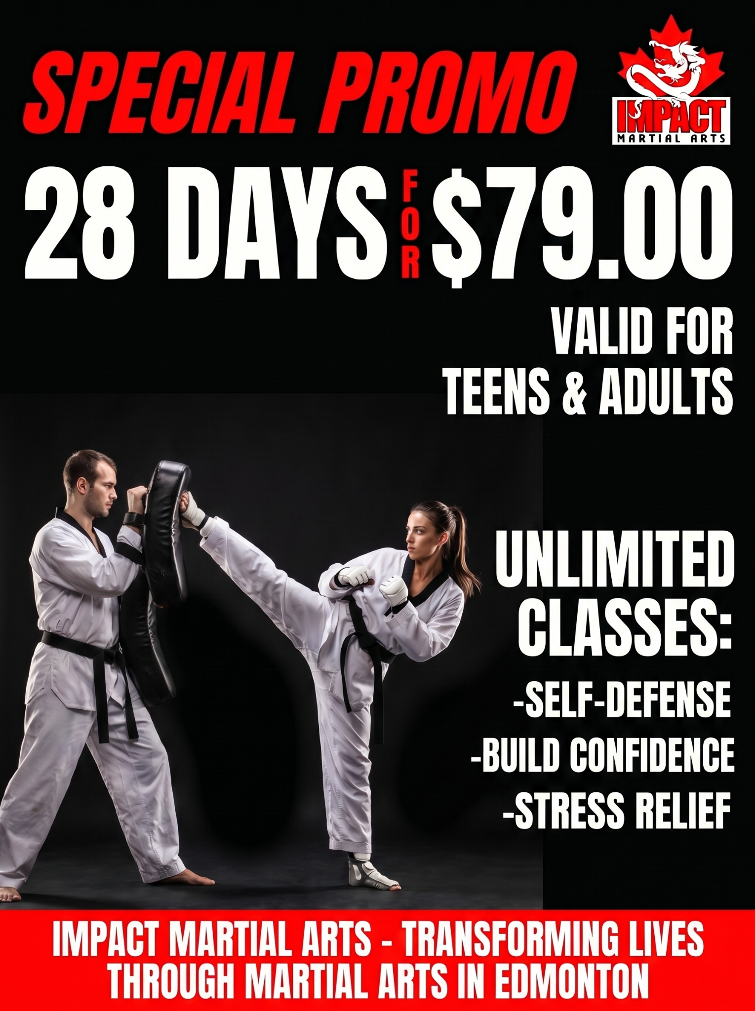 Impact Martial Arts Facebook ad