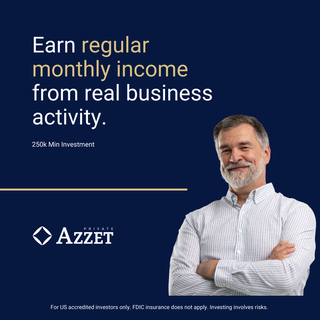 Azzet Private Facebook ad: Tired of Market Volatility Keeping You Up at Night?