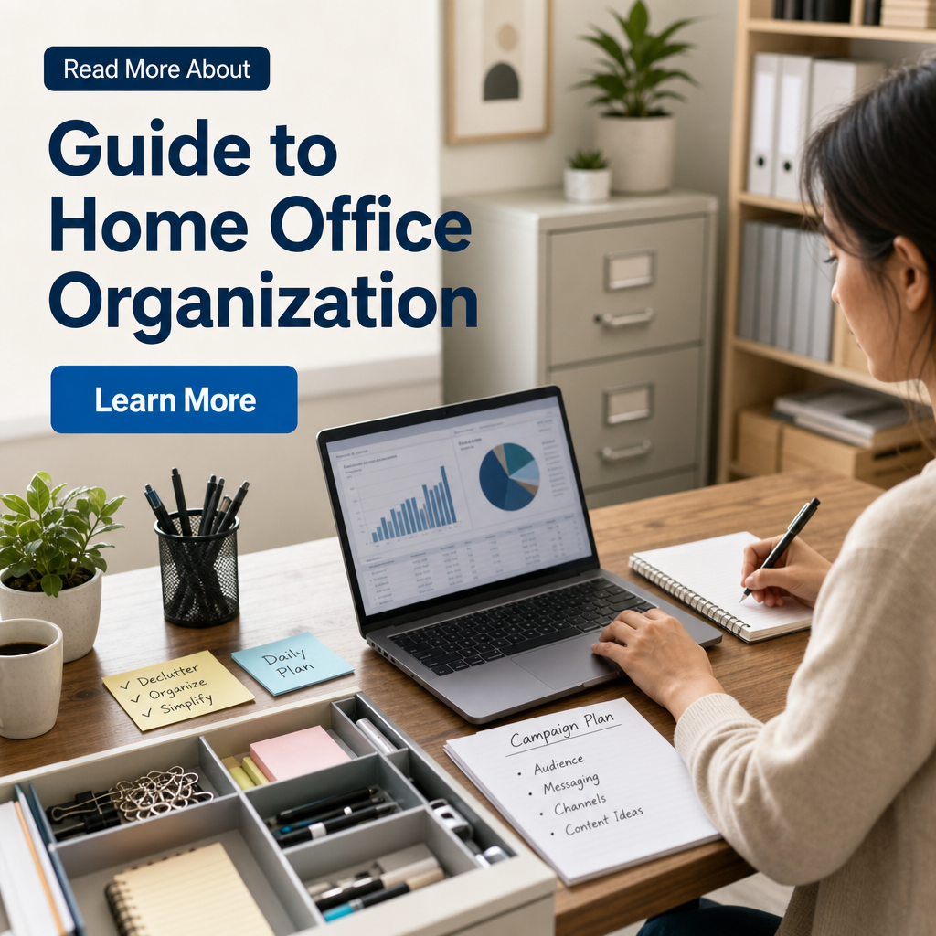 Omstudy Facebook ad: Home Office Organization