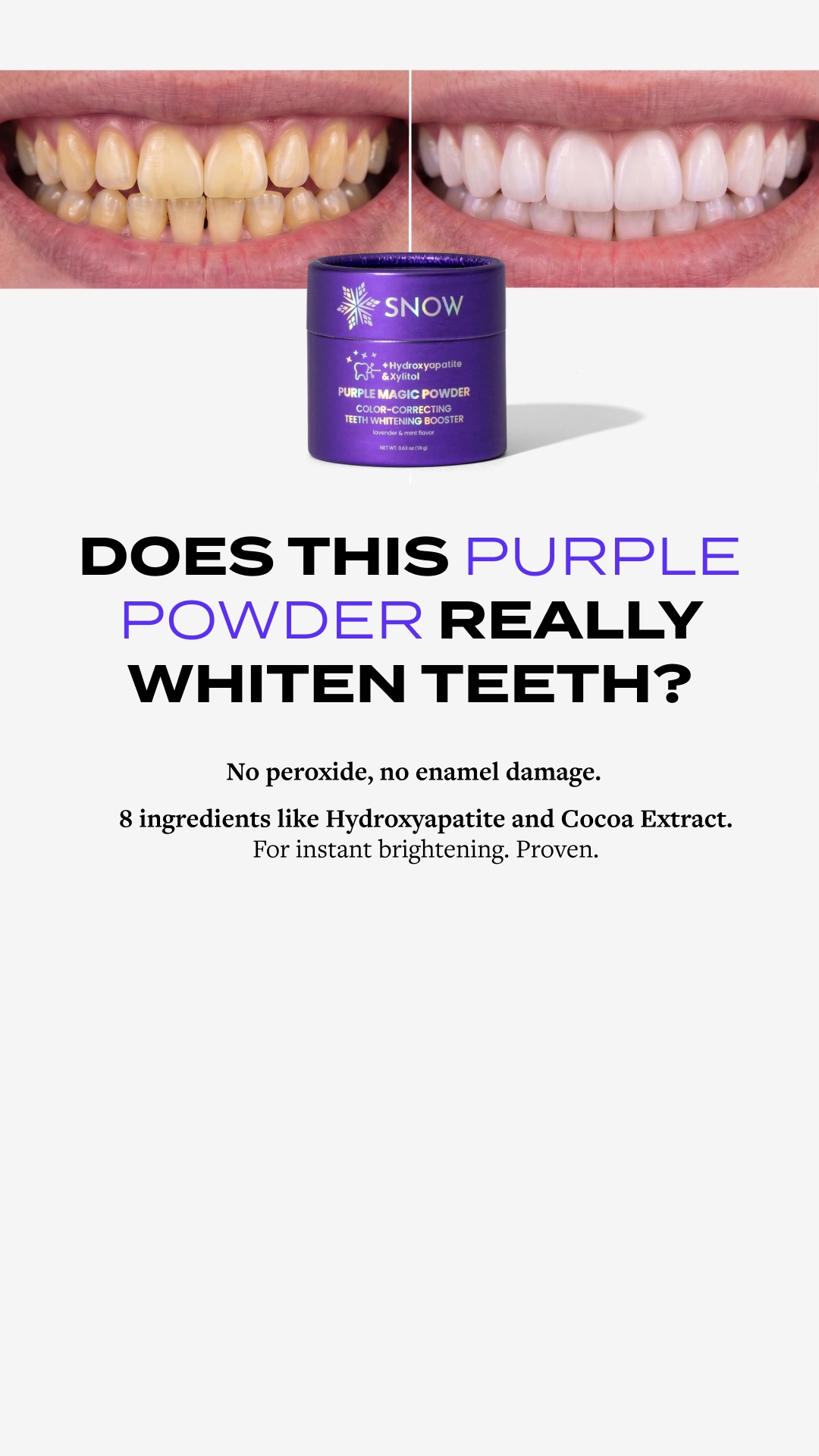 SNOW Teeth Whitening Facebook ad