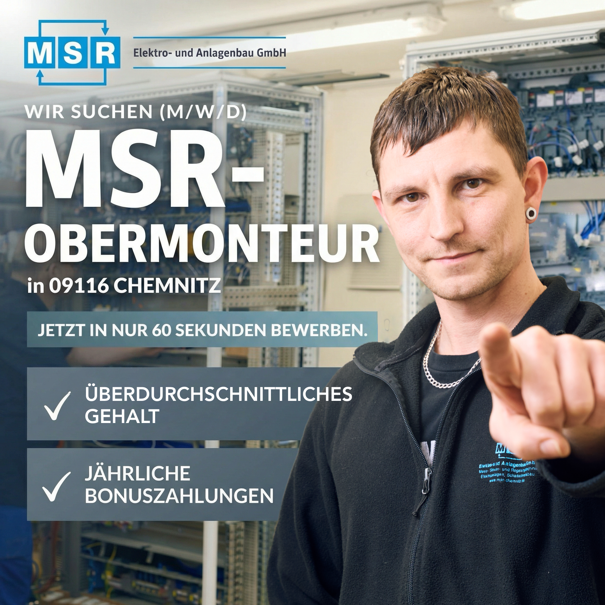 MSR Chemnitz Facebook ad: Jetzt Job-Angebot sichern - ohne Lebenslauf & Anschreiben!