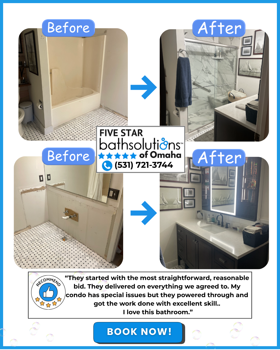 Five Star Bath Solutions of Omaha Facebook ad: See A Real Transformation