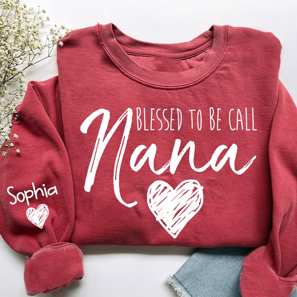 Giantbighands - Embroidered Gifts Facebook ad: Blessed To Be Call Nana Personalized Sweatshirt, Heart For…
