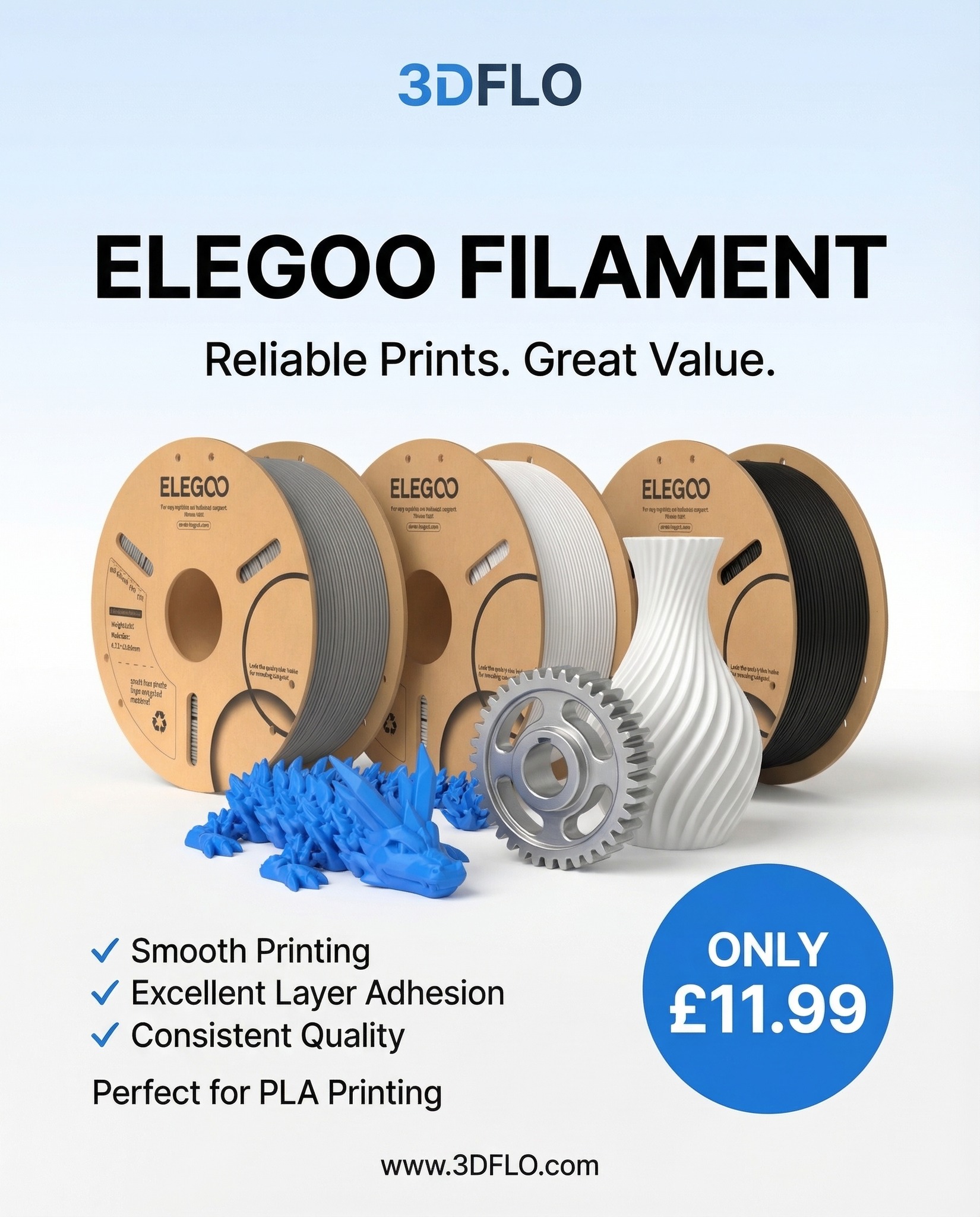 3DFLO Facebook ad: Don't miss out!