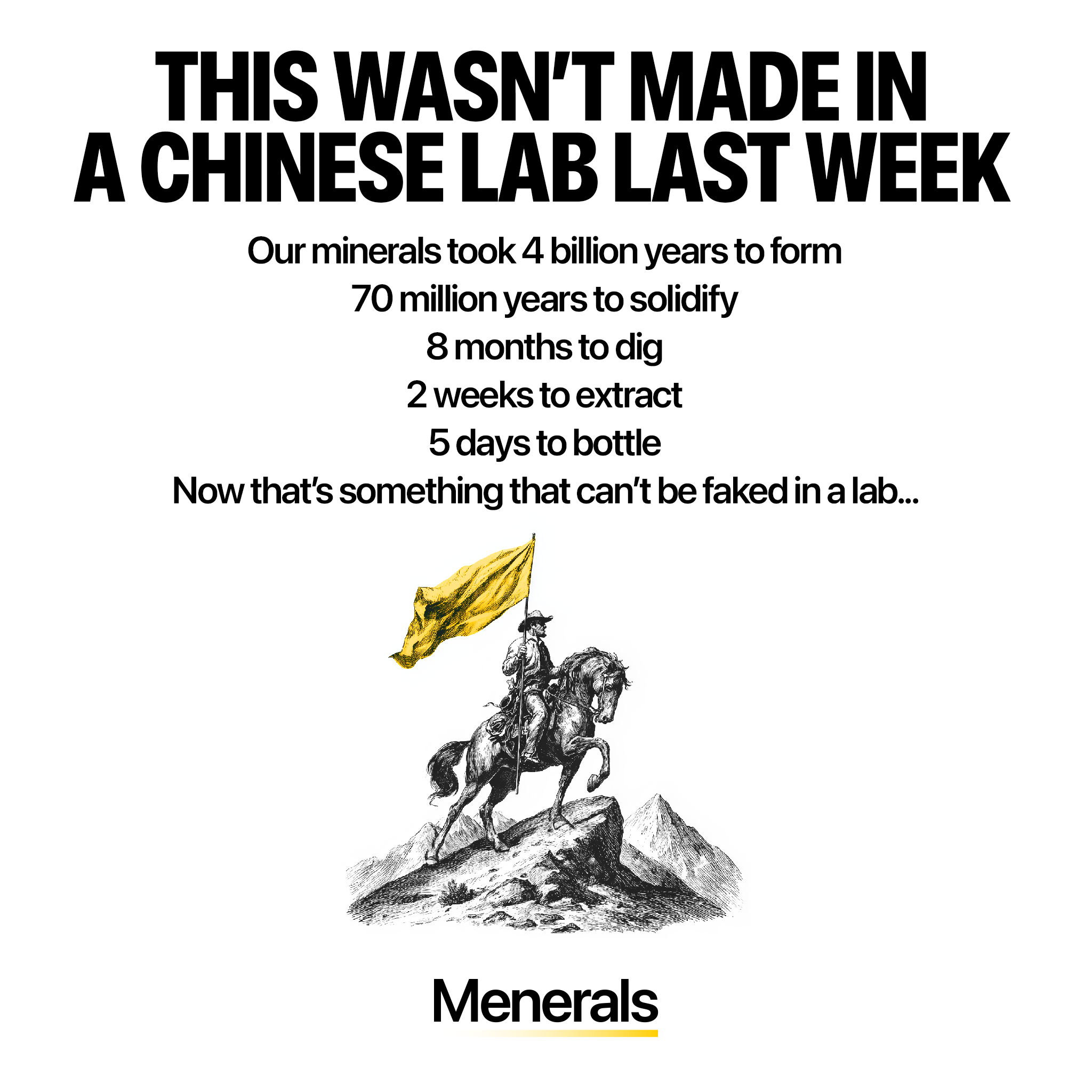 Menerals Facebook ad