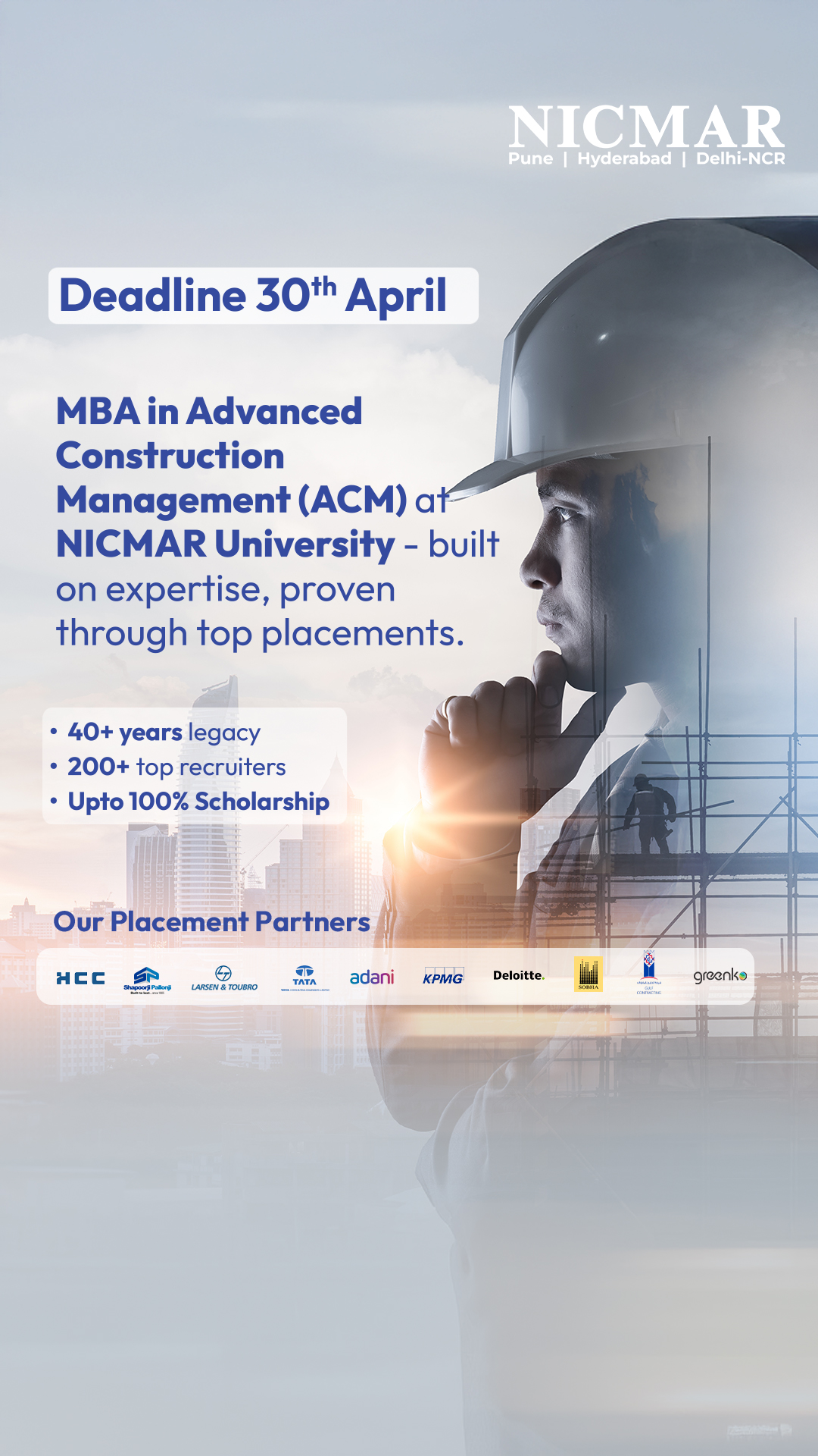 NICMAR University Facebook ad