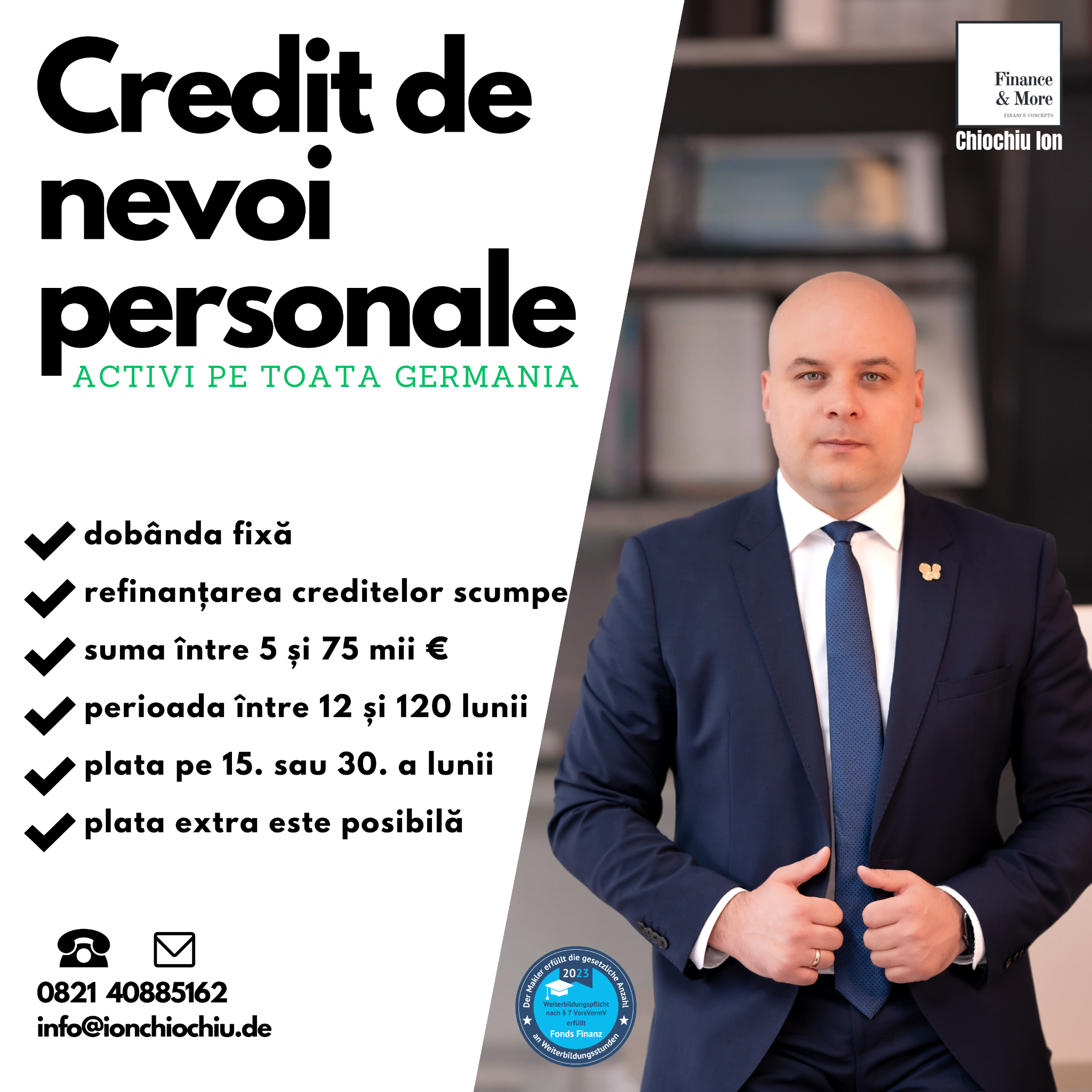 Chiochiu Ion / Finance Facebook ad: Contactează-ne acum pentru o ofertă!