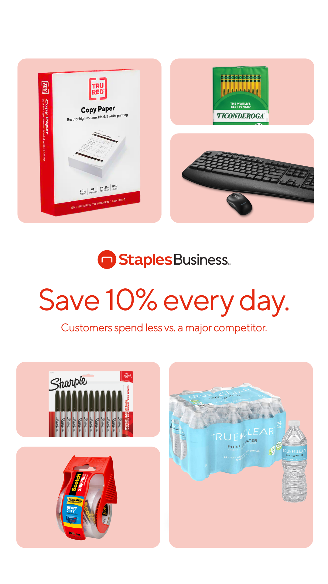 Staples Business Facebook ad: Simplify purchasing.