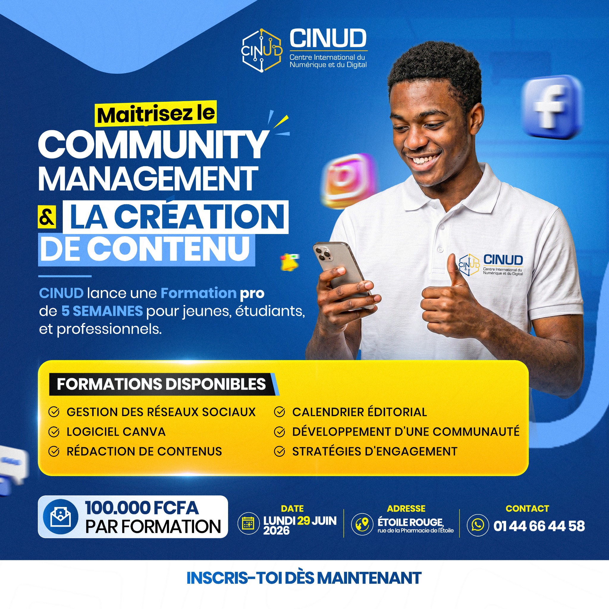 CINUD - Centre International du Numérique et du Digital Facebook ad: Devenez un expert du 𝗖𝗼𝗺𝗺𝘂𝗻𝗶𝘁𝘆…