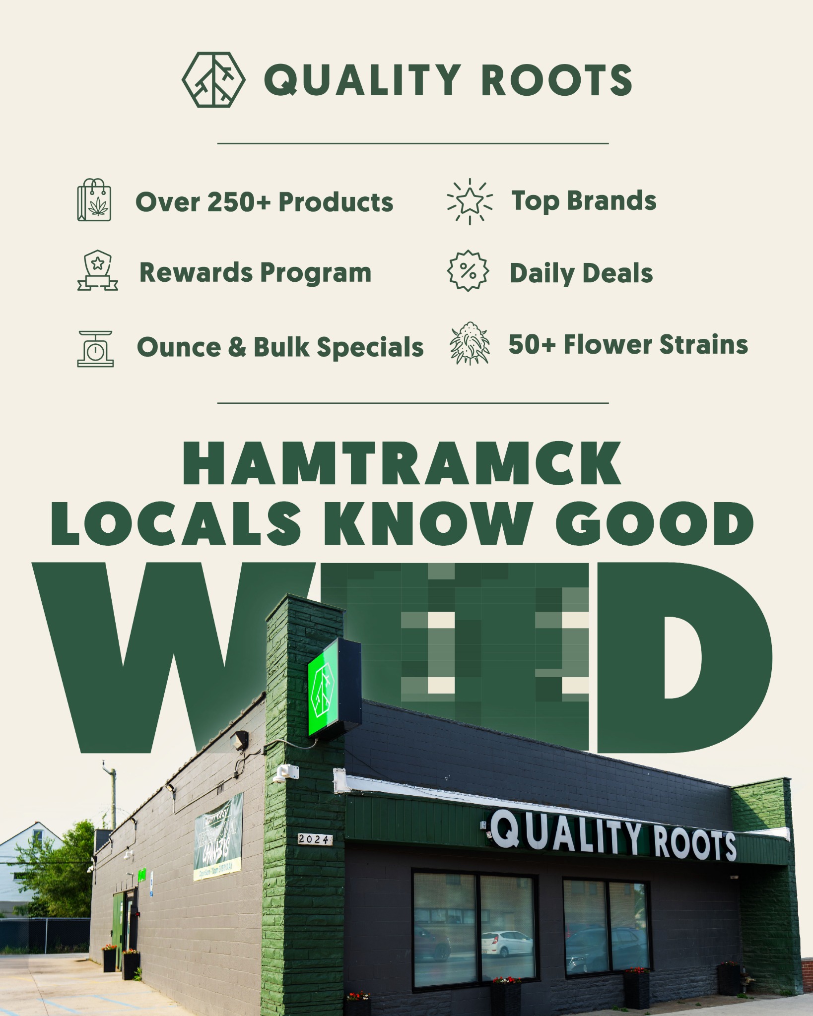 Quality Roots Facebook ad