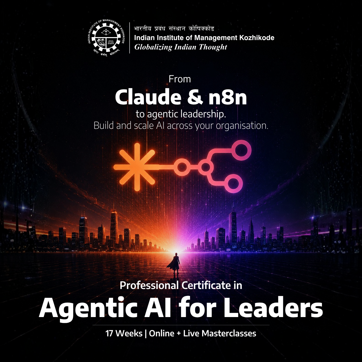 IIM Kozhikode Product Innovation with AI & Agentic AI Facebook ad: Lead the Age of Autonomous Intelligence.