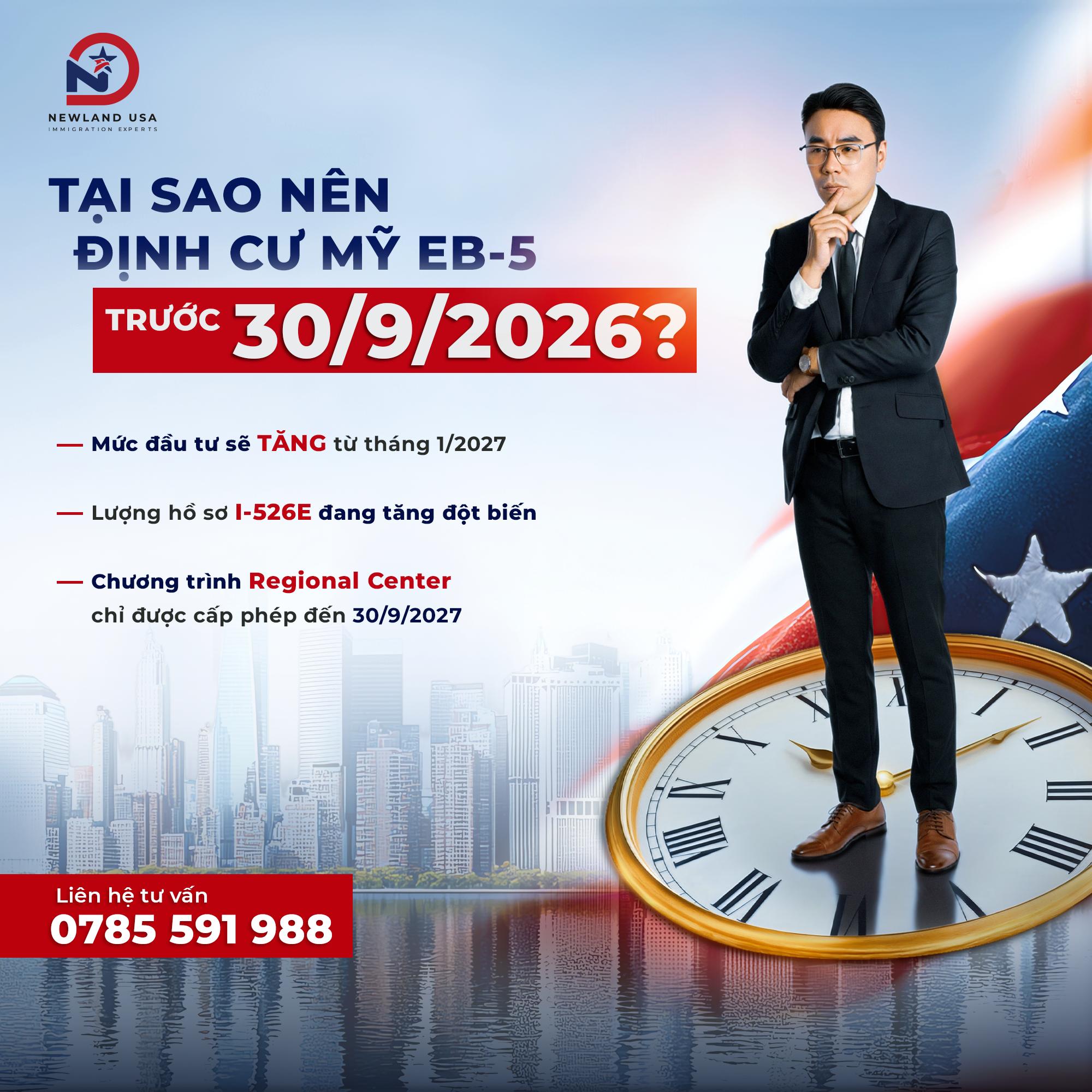 Newland USA Định cư Mỹ diện lao động EB3 và đầu tư EB5 Facebook ad