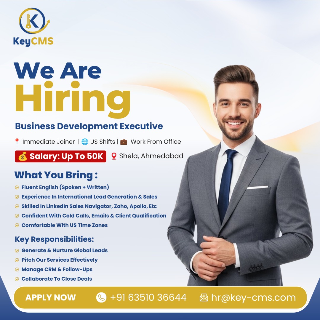 Key Cms Facebook ad: Hiring BDE, Up to ₹50K