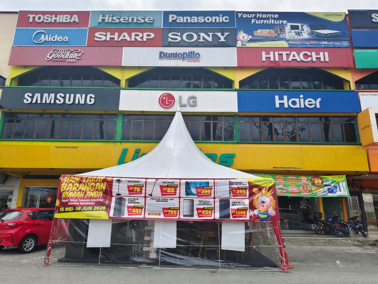 Lionmas Furnishers HQ Facebook ad: Raya Haji & Mid Year Canopy Sale @…