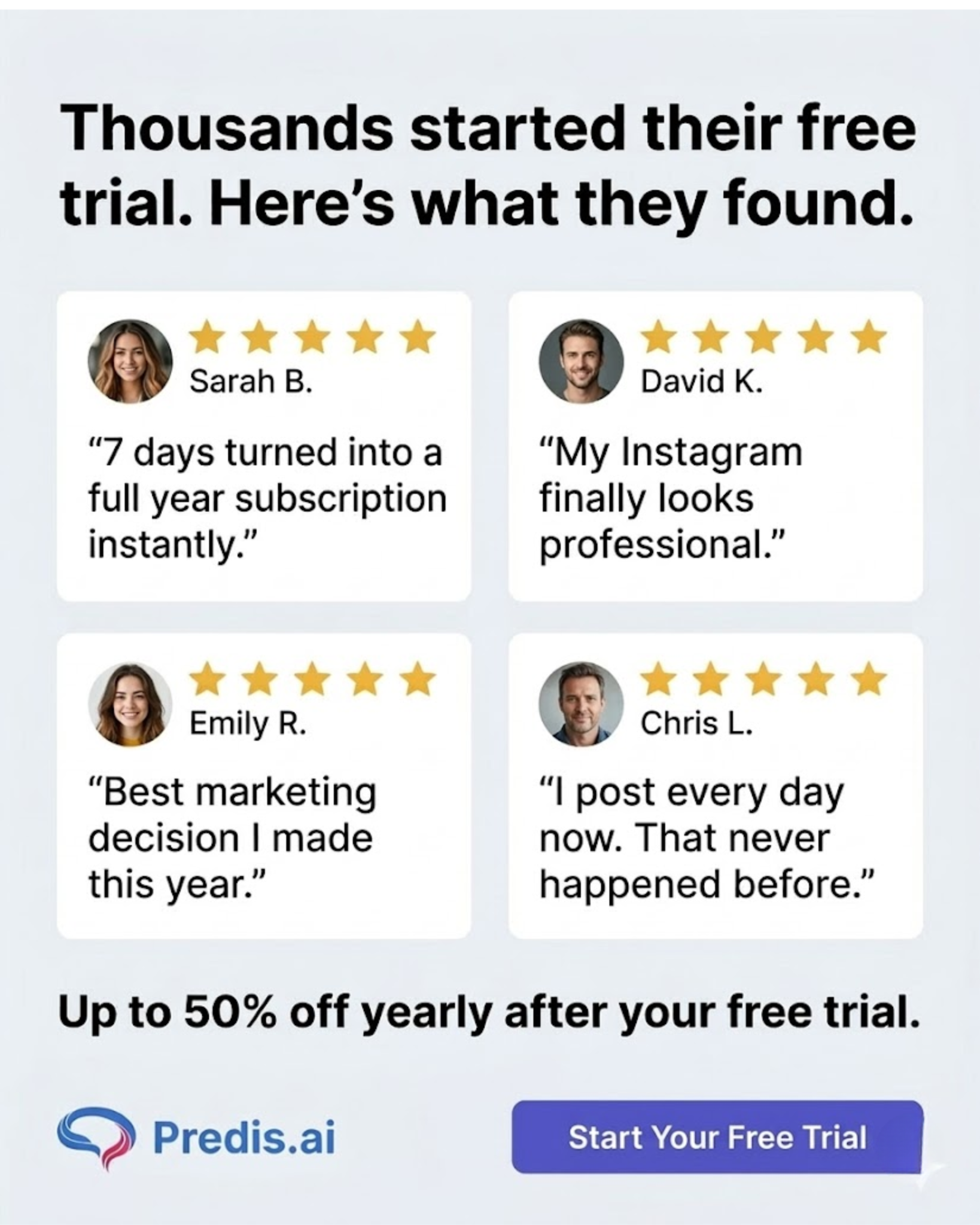 Predis.ai Facebook ad