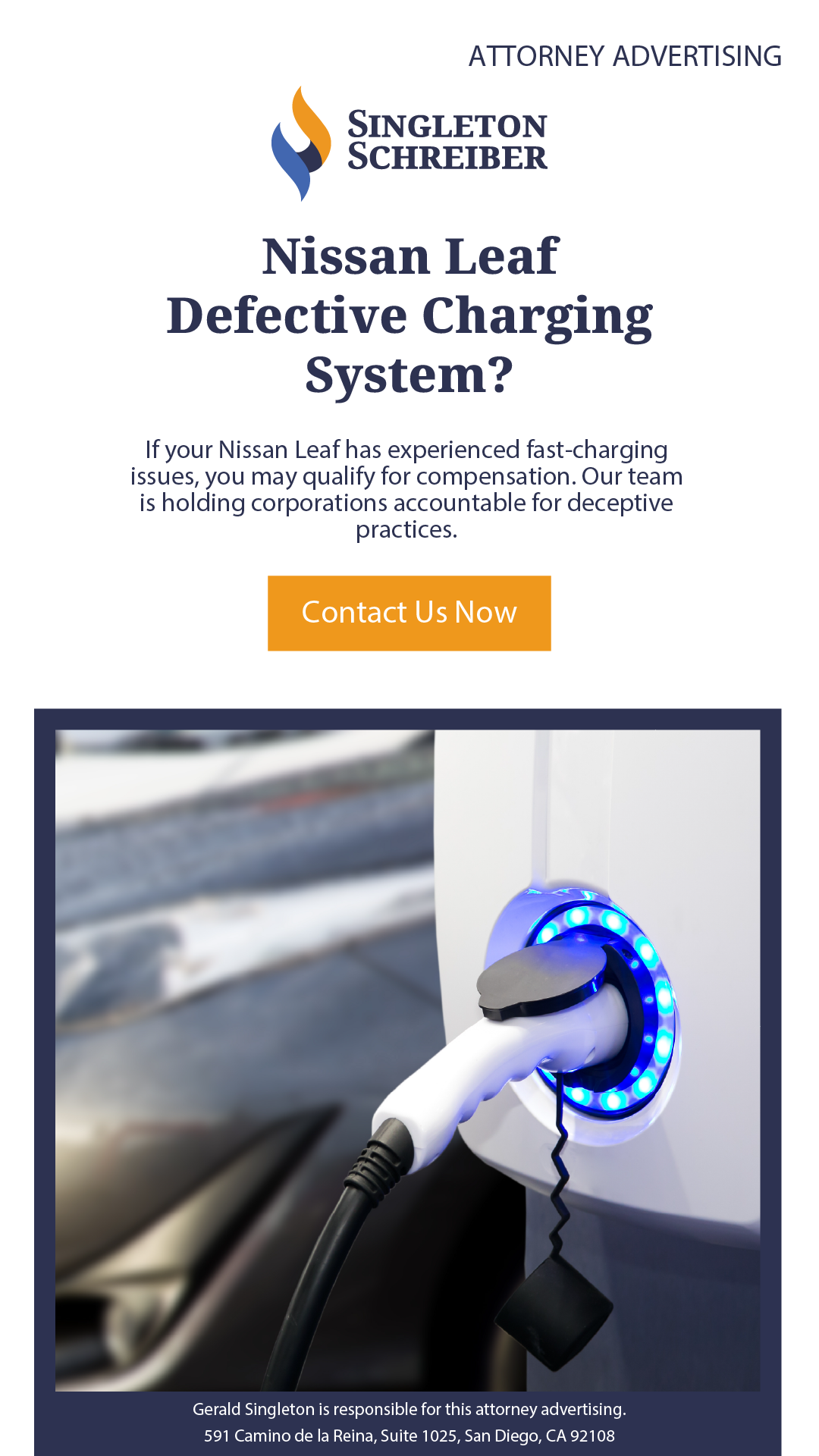 Nissan Leaf Lawsuit Information Facebook ad from Dec 21, 2025