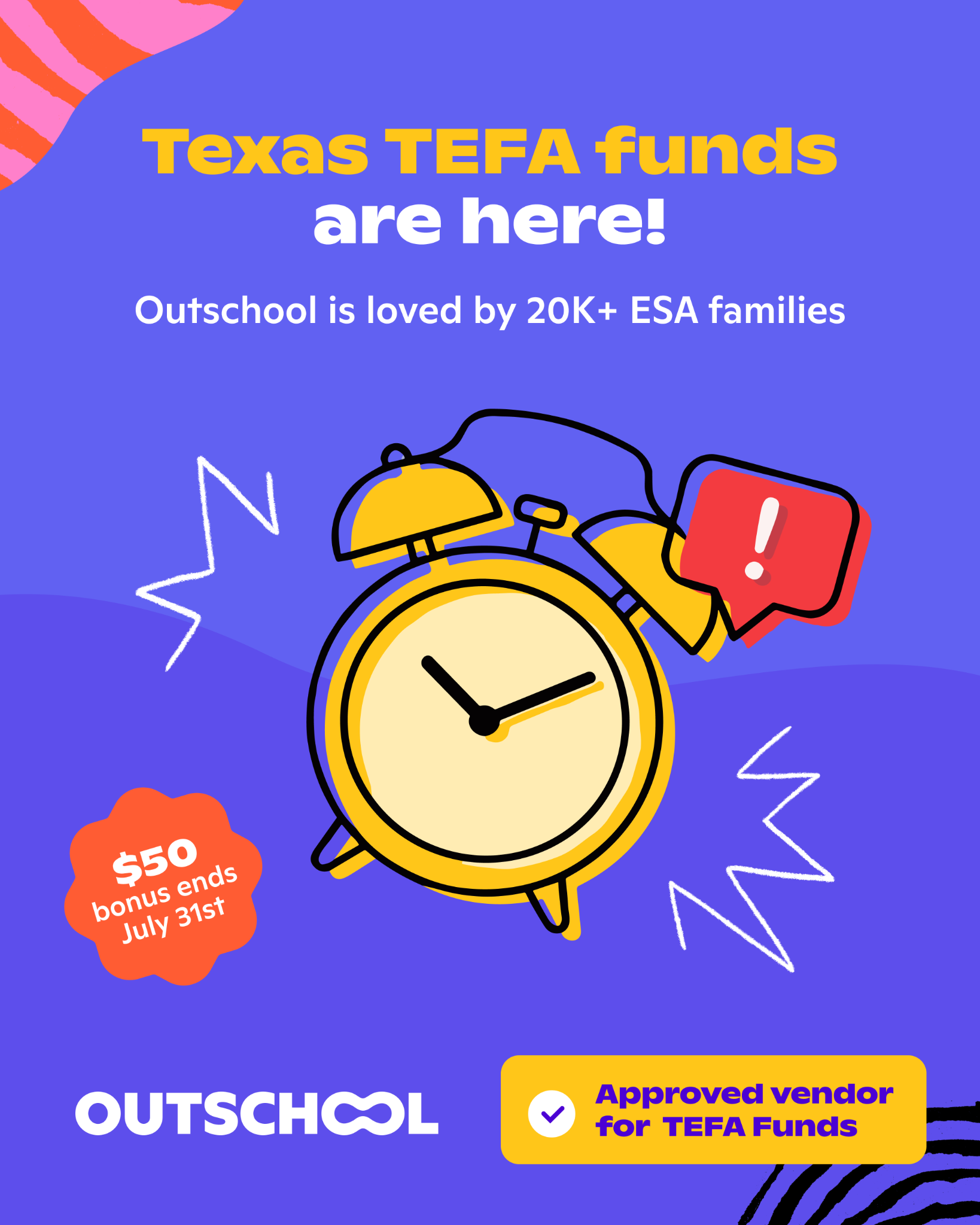 Outschool Facebook ad