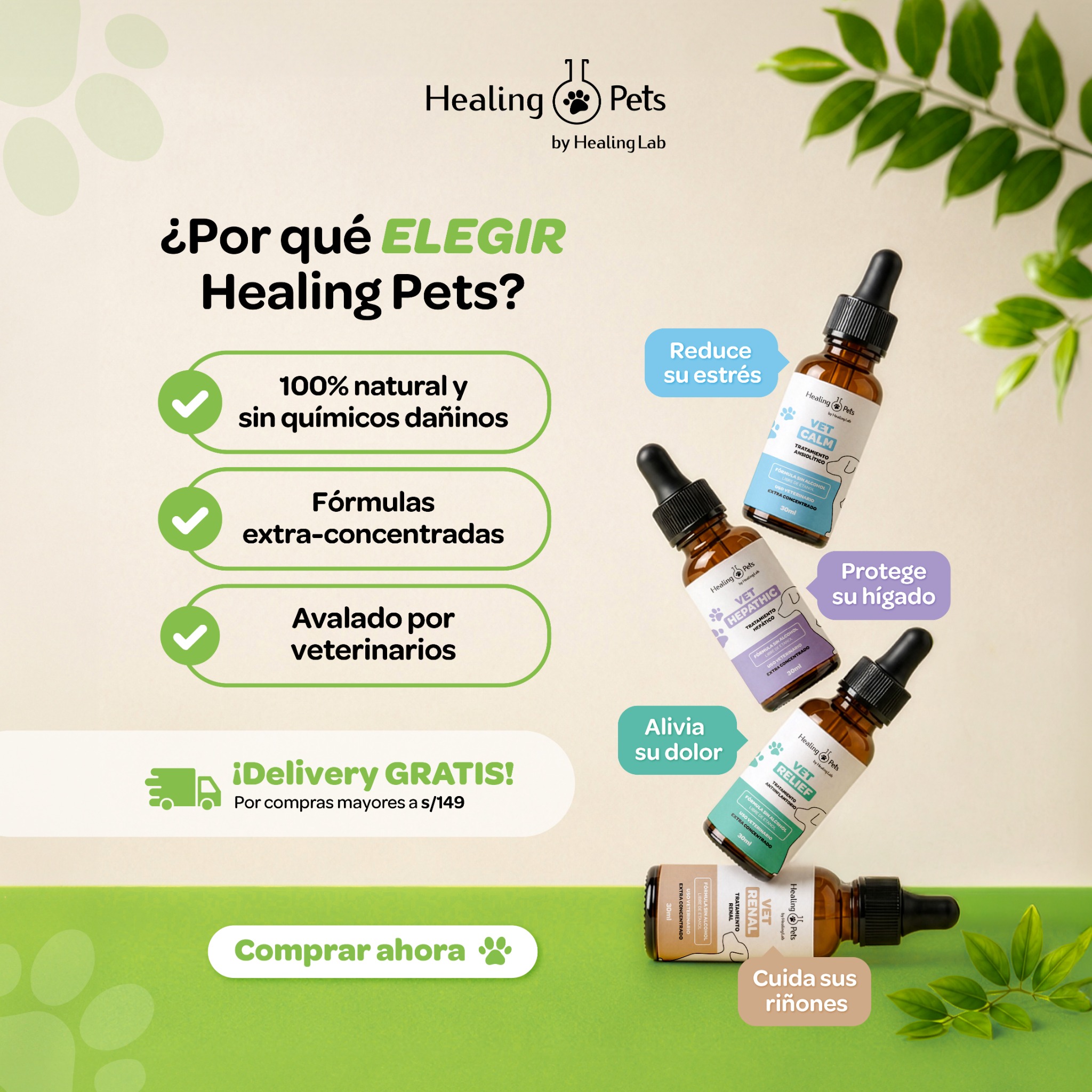 Healing Pets Facebook ad: Comprar