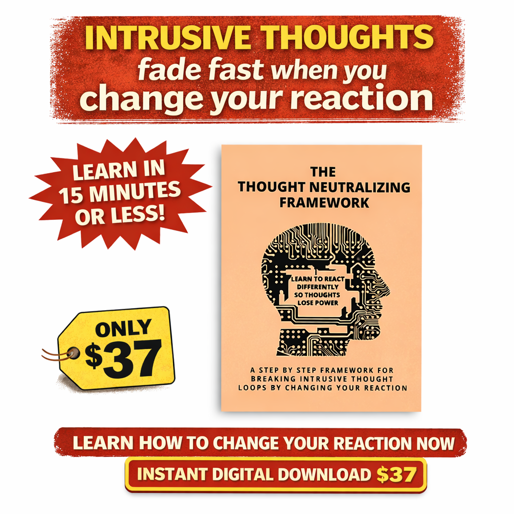 Ever Calm Mind Facebook ad: INTRUSIVE THOUGHTS FADE FAST