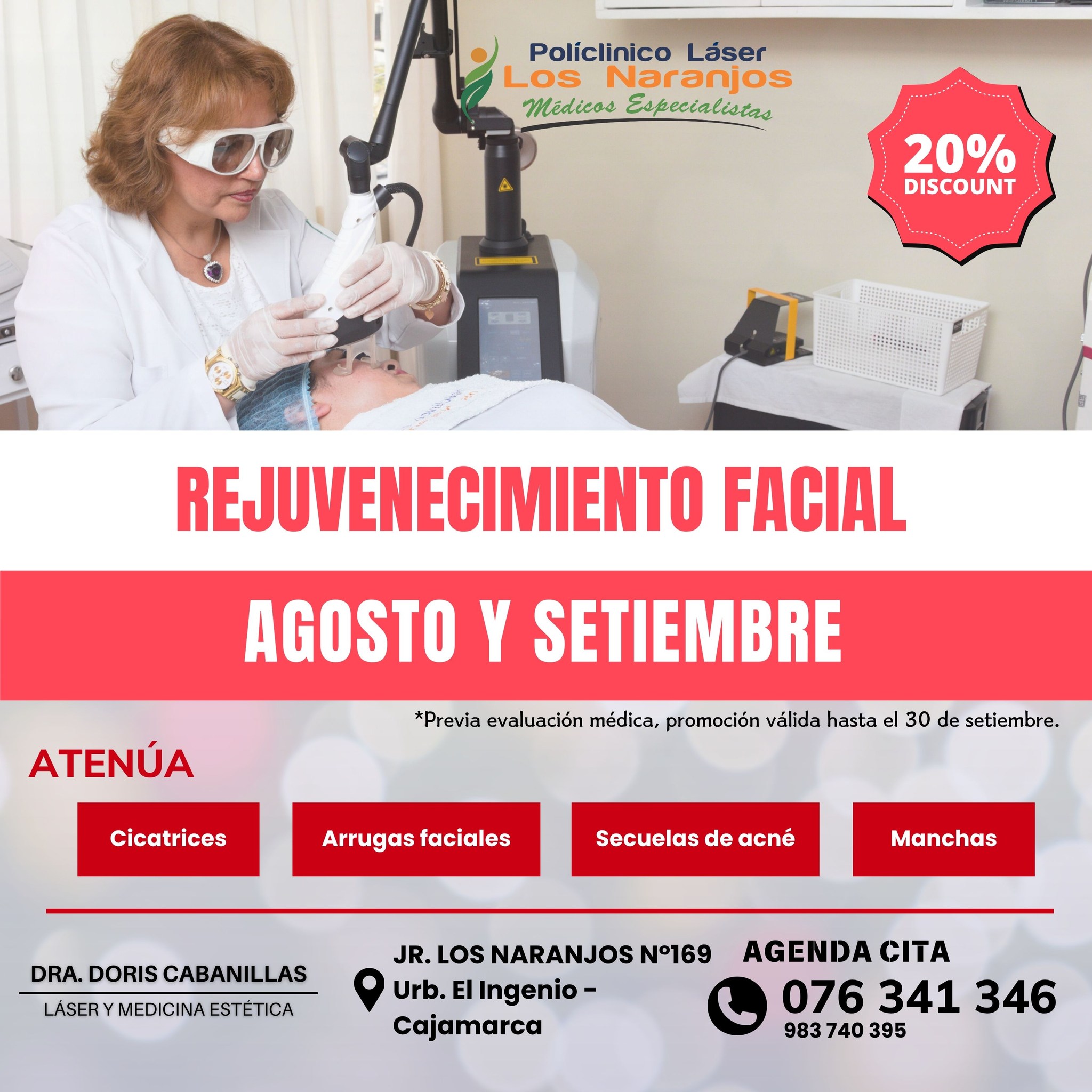 Policlínico Láser Los Naranjos Facebook ad: CAMPAÑA DE MEDICINA ESTÉTICA - CAJAMARCA