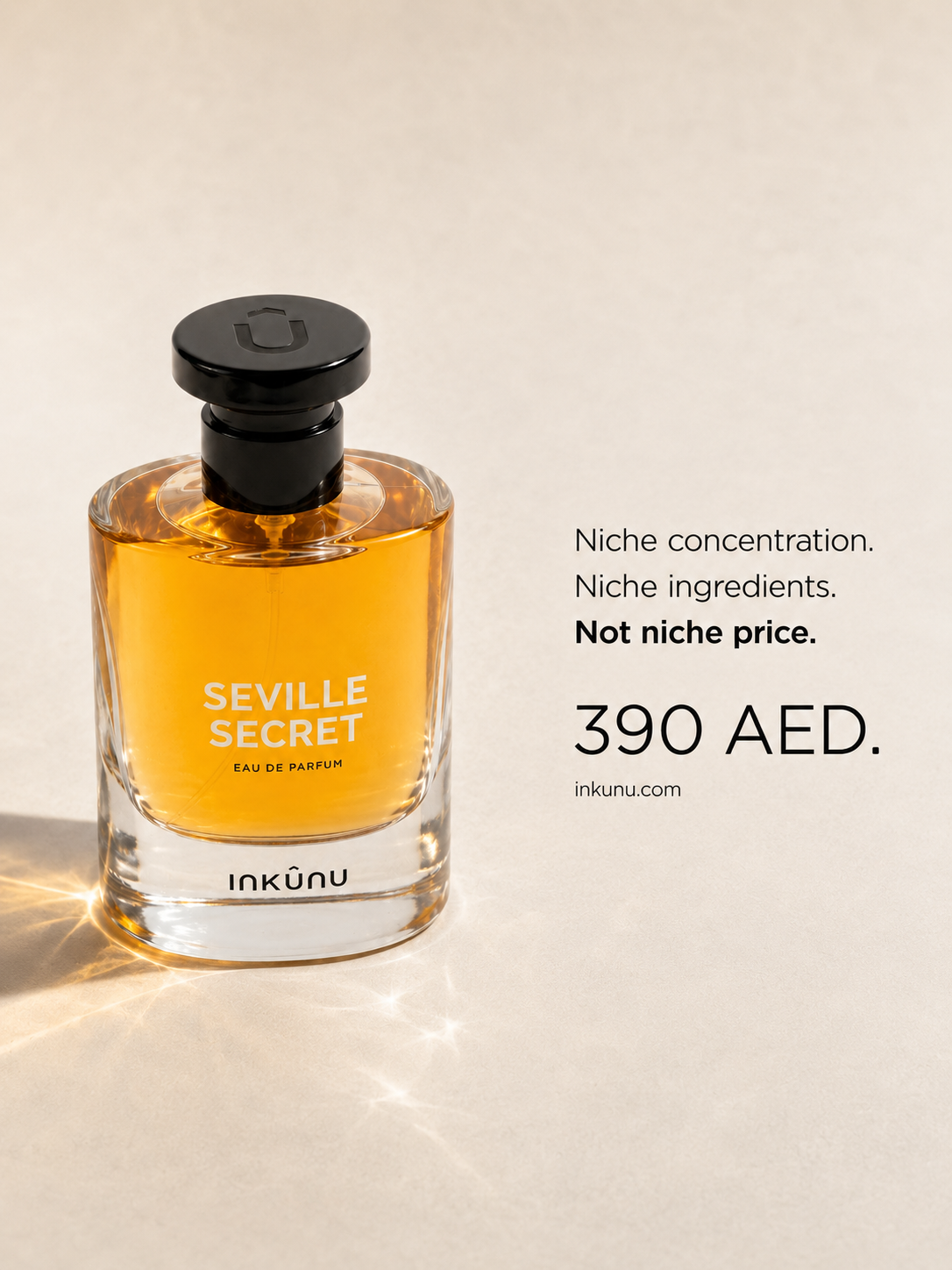 Inkunu Facebook ad: Niche quality. 390 AED.