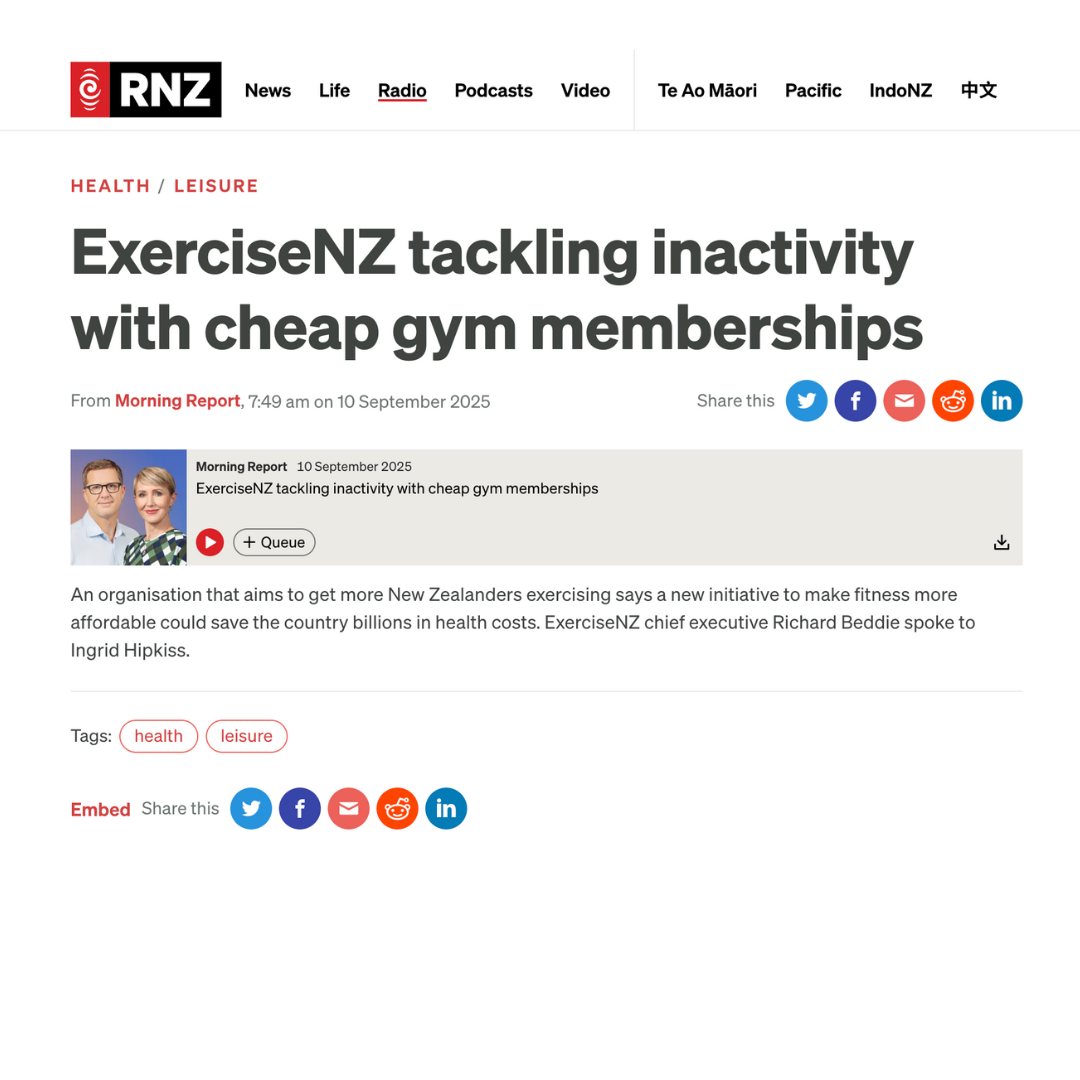 Exercise New Zealand Facebook ad