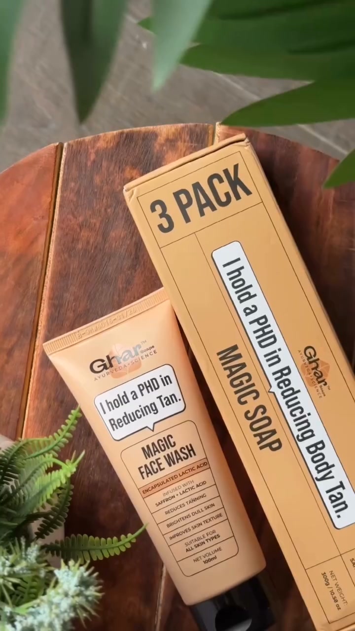 The Ghar Soaps Facebook ad: Complete Face + Body Detan