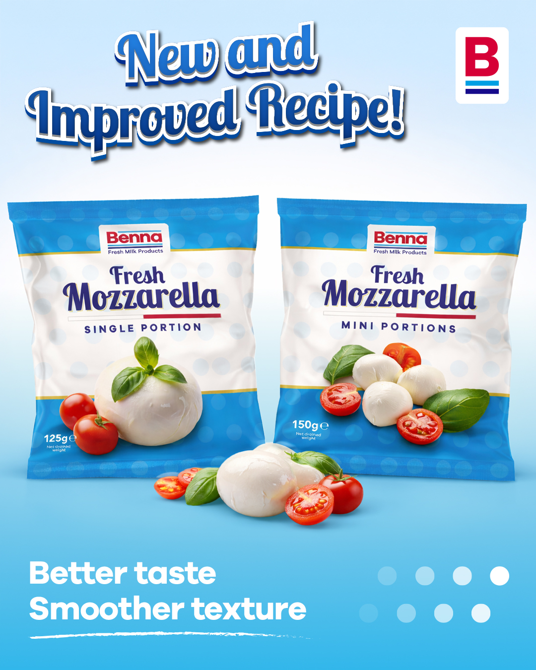Benna (Malta Dairy Products Ltd.) Facebook ad: Fresh Mozzarella Mini Portions - Benna