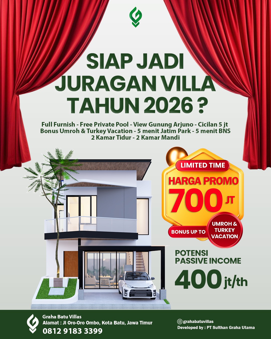 Graha Batu Villas Facebook ad