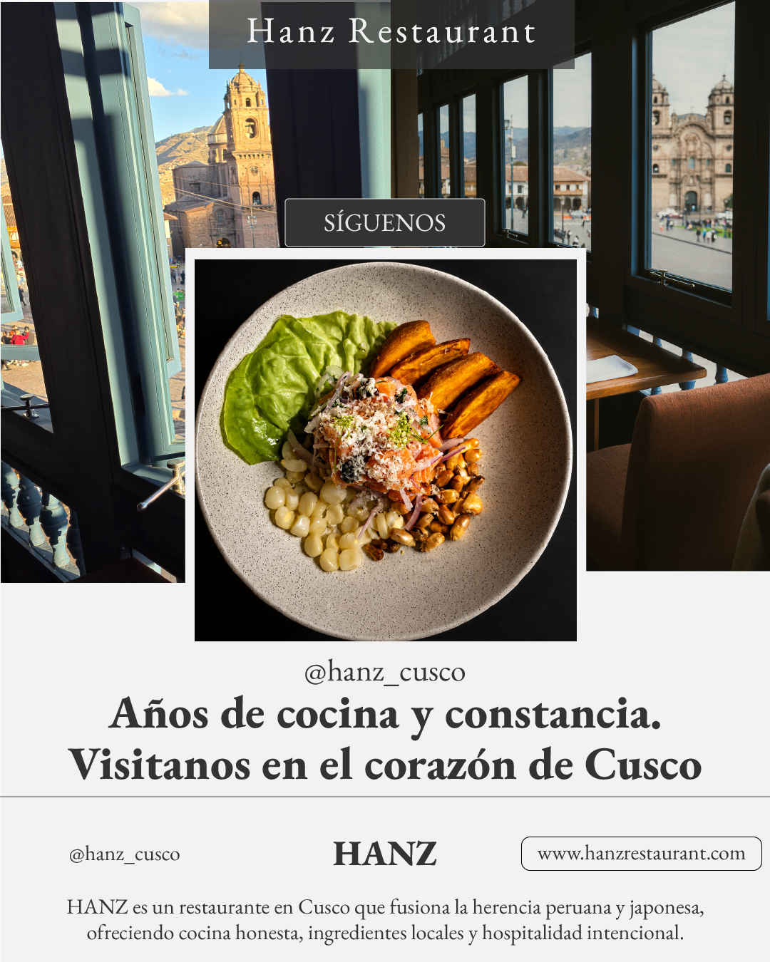 Hanz Facebook ad: Quien pisa Cusco busca un sabor que cuente…