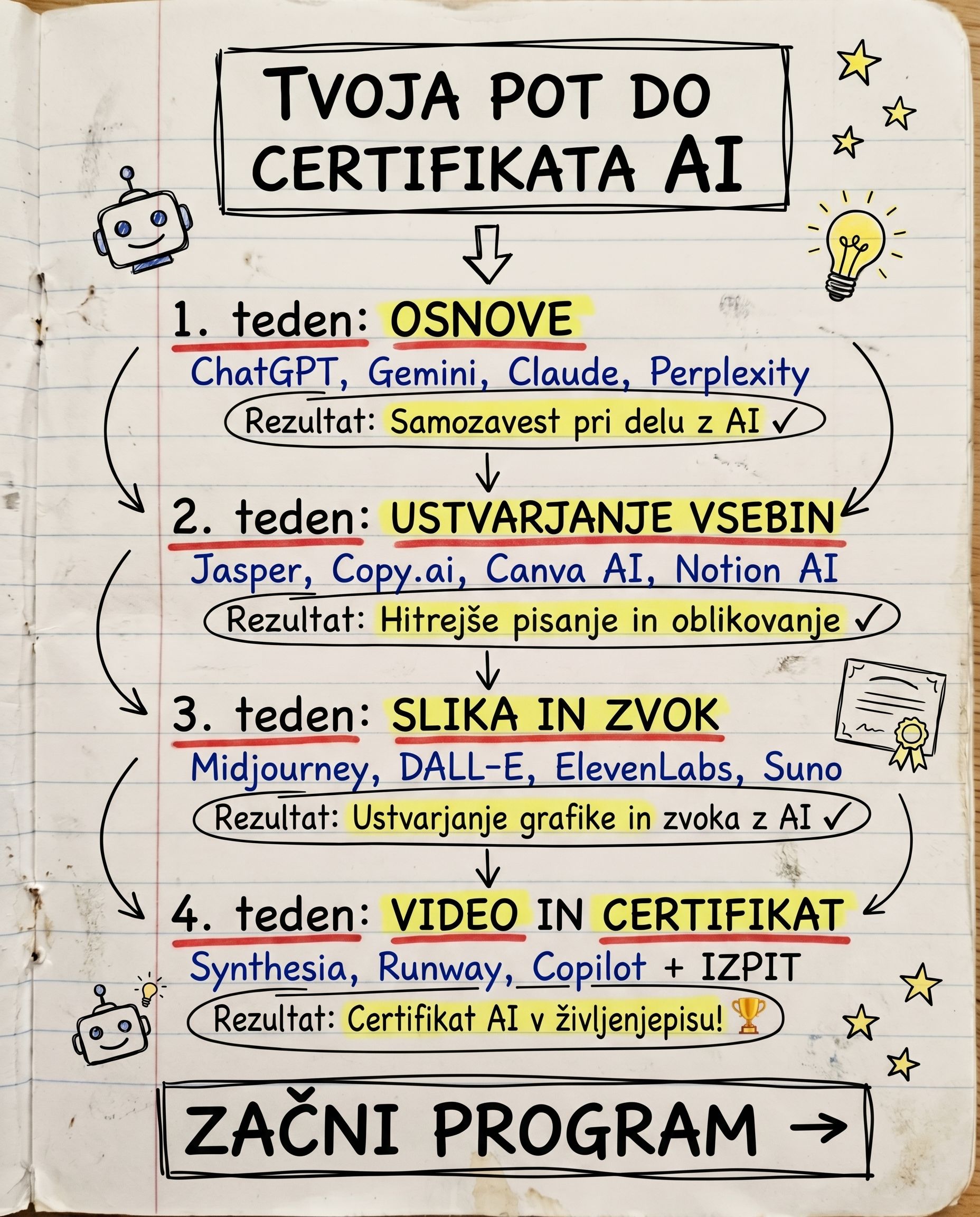 Lernejo AI Slovenija Facebook ad: Nauči se uporabljati AI