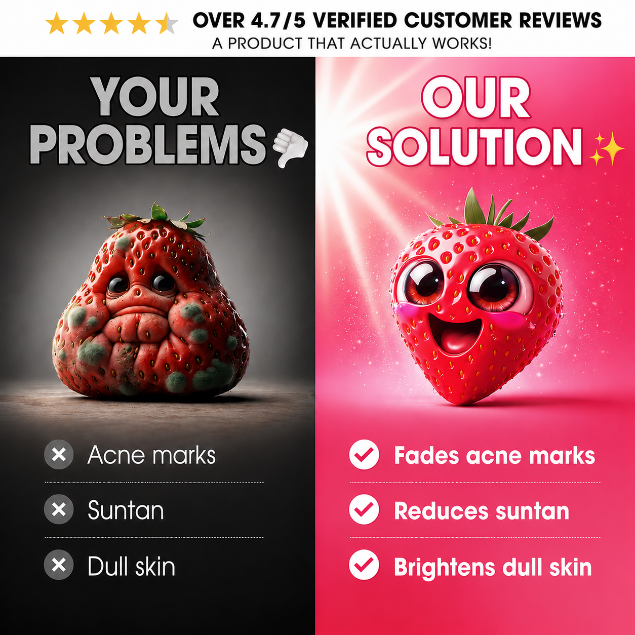 The Celeste Facebook ad: 4.7/5, Trusted by 10,000+ Customer