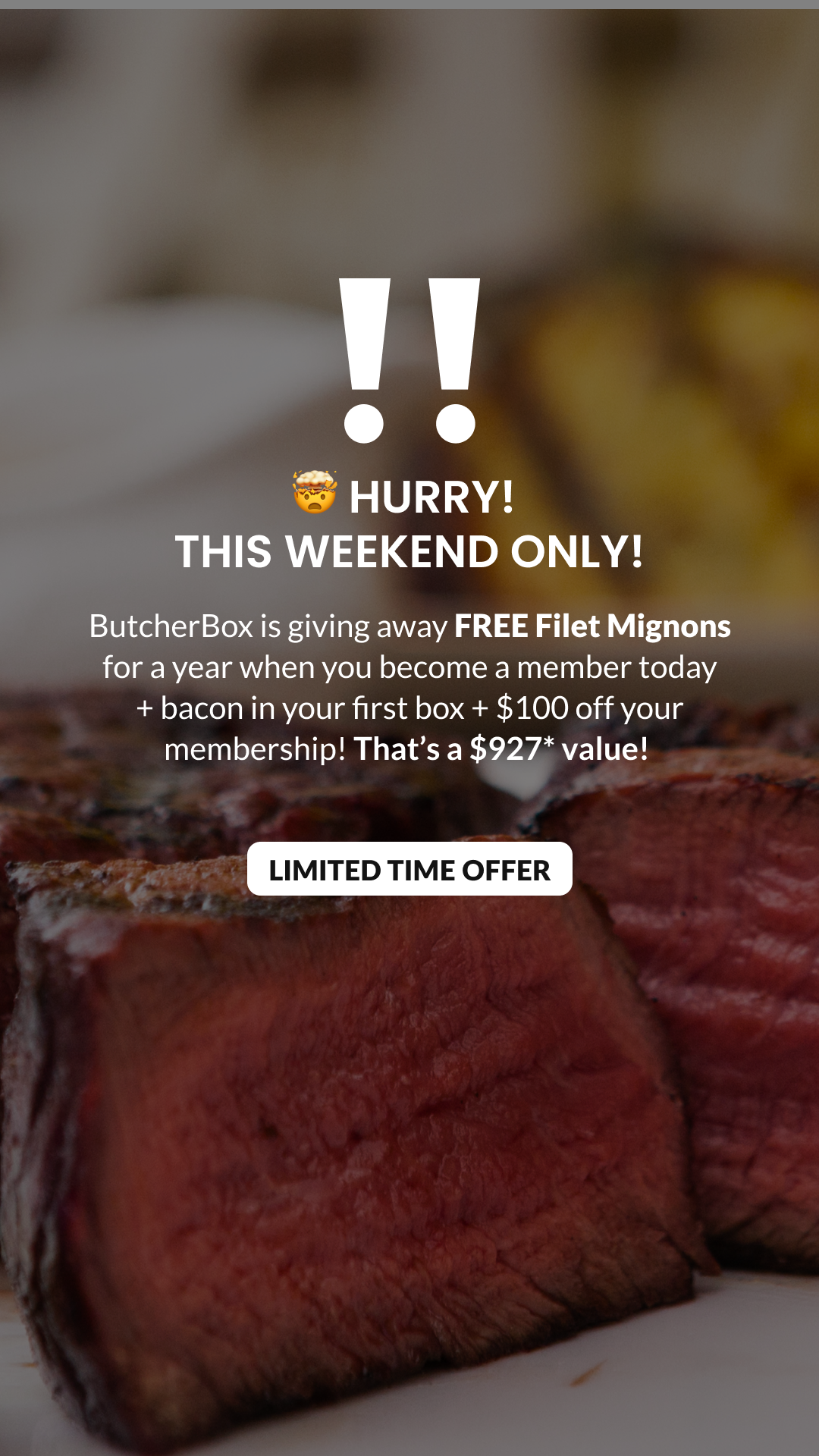 ButcherBox Facebook ad