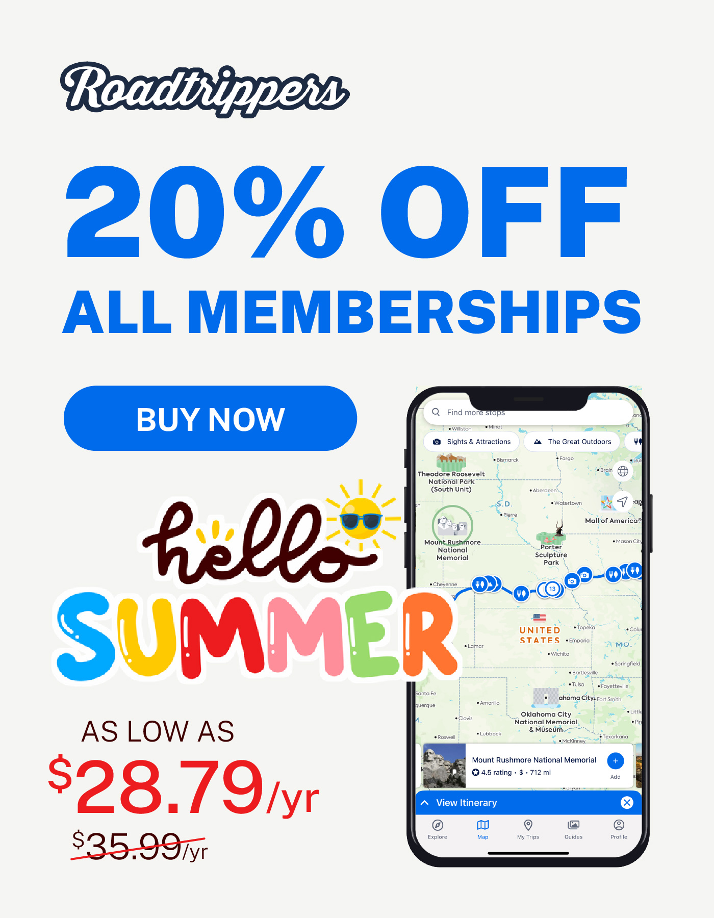 Roadtrippers Facebook ad