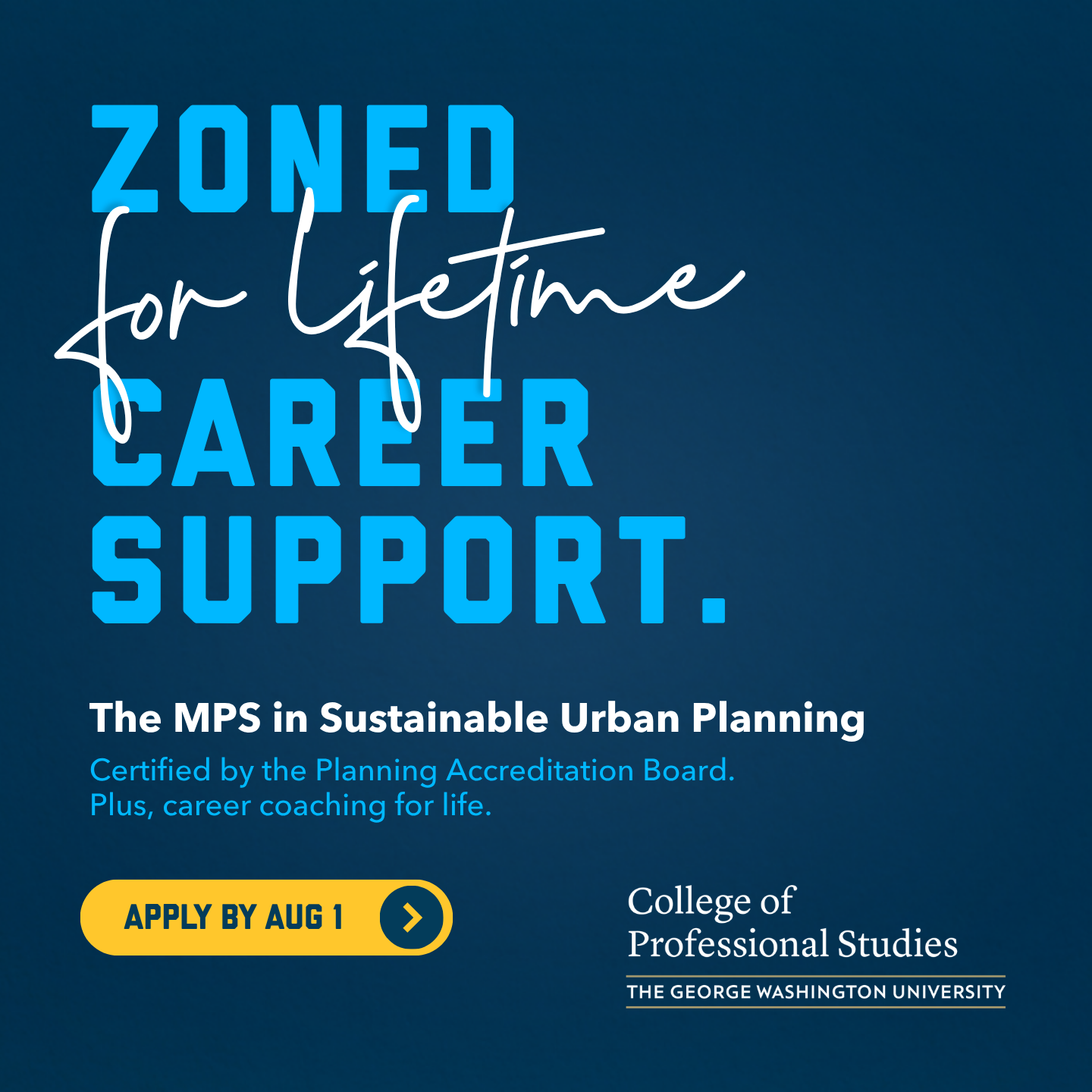 The George Washington University - College of Professional Studies Facebook ad