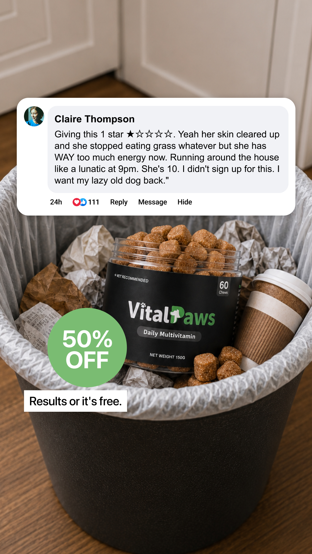 VitalPaws Facebook ad