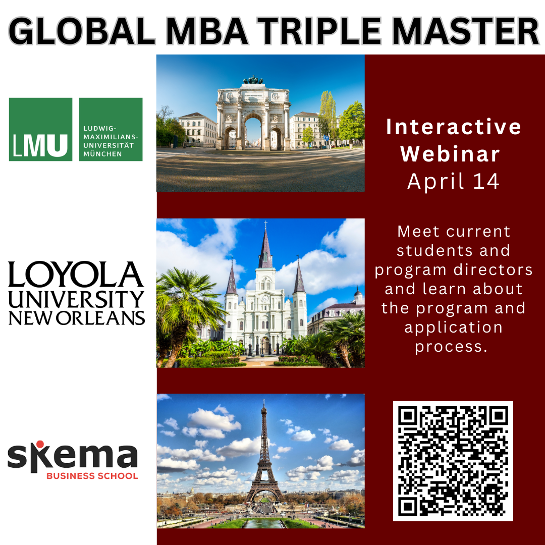 Loyola University New Orleans - College of Business Facebook ad: International Triple Masters Program