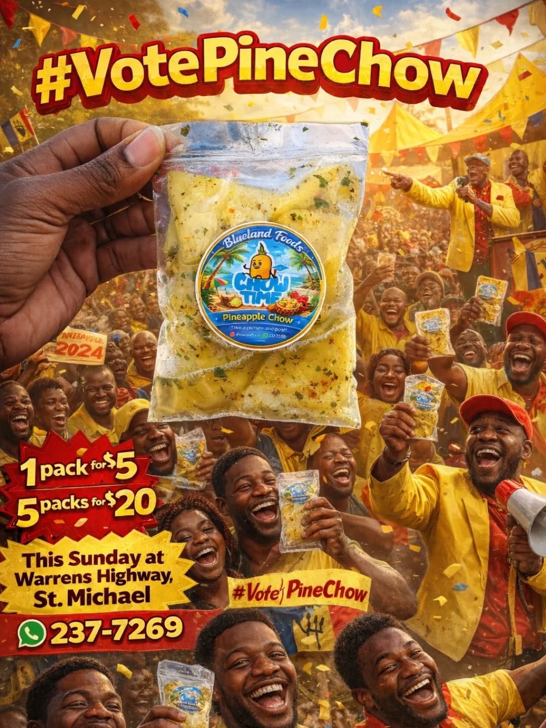 bluelandfoods Facebook ad: Pineapple Chow Manifesto - sweeter, more pineapple, more…