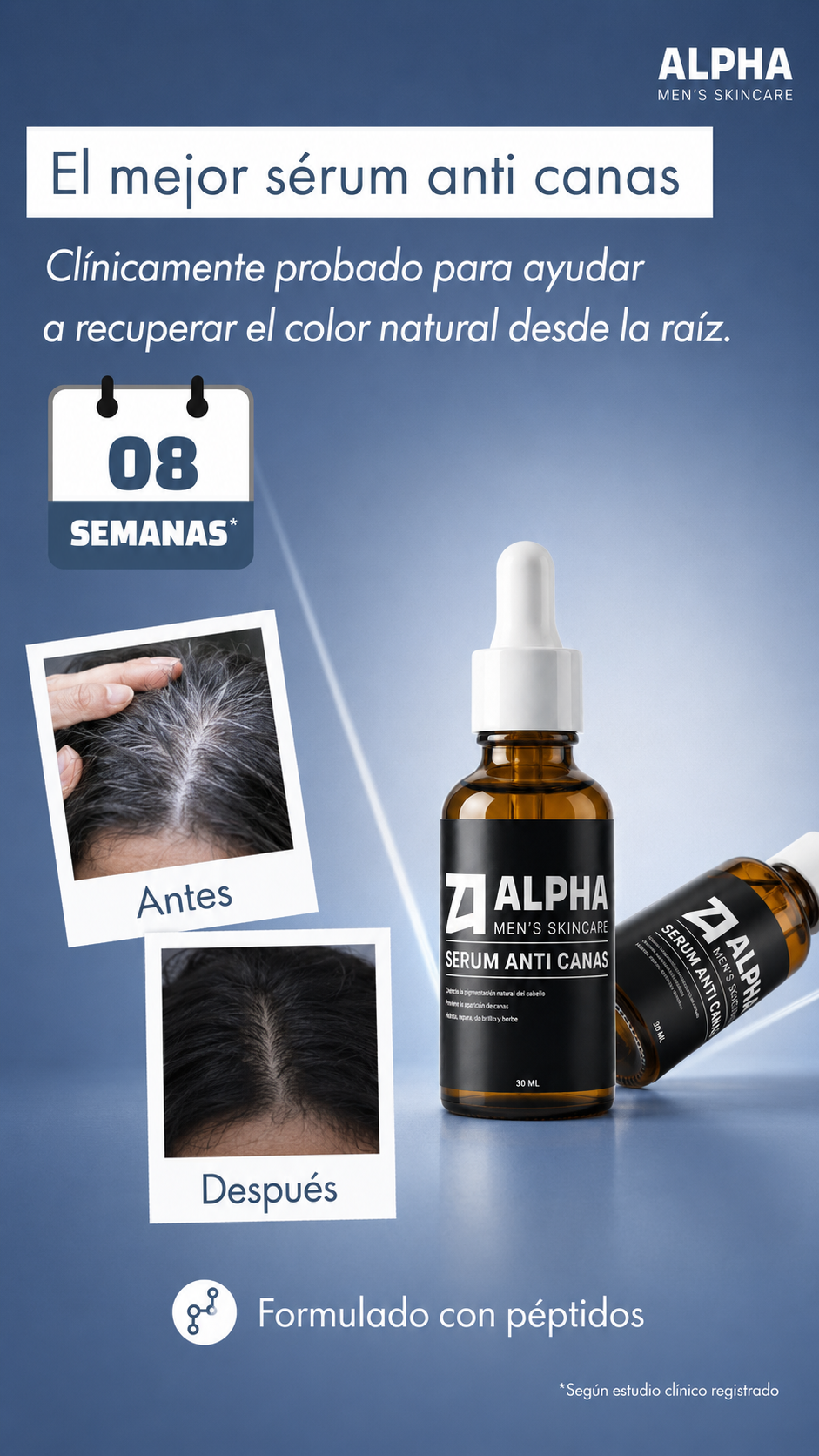 Alpha For Men Facebook ad: Promo de Lanzamiento