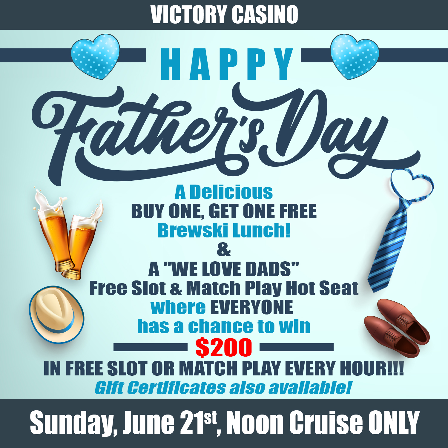 Victory Casino Cruises Facebook ad