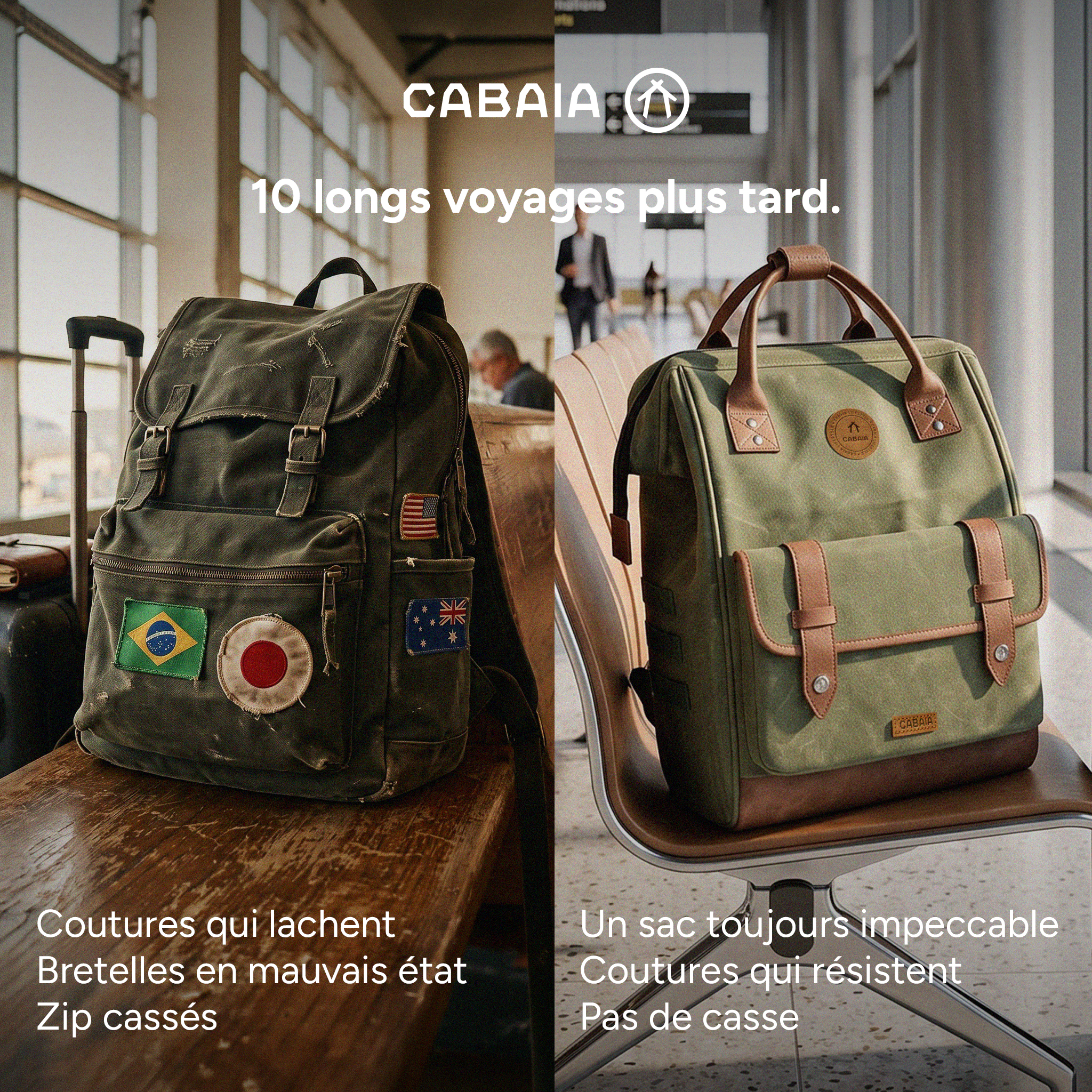 Cabaïa Facebook ad: Le sac à dos CABAIA