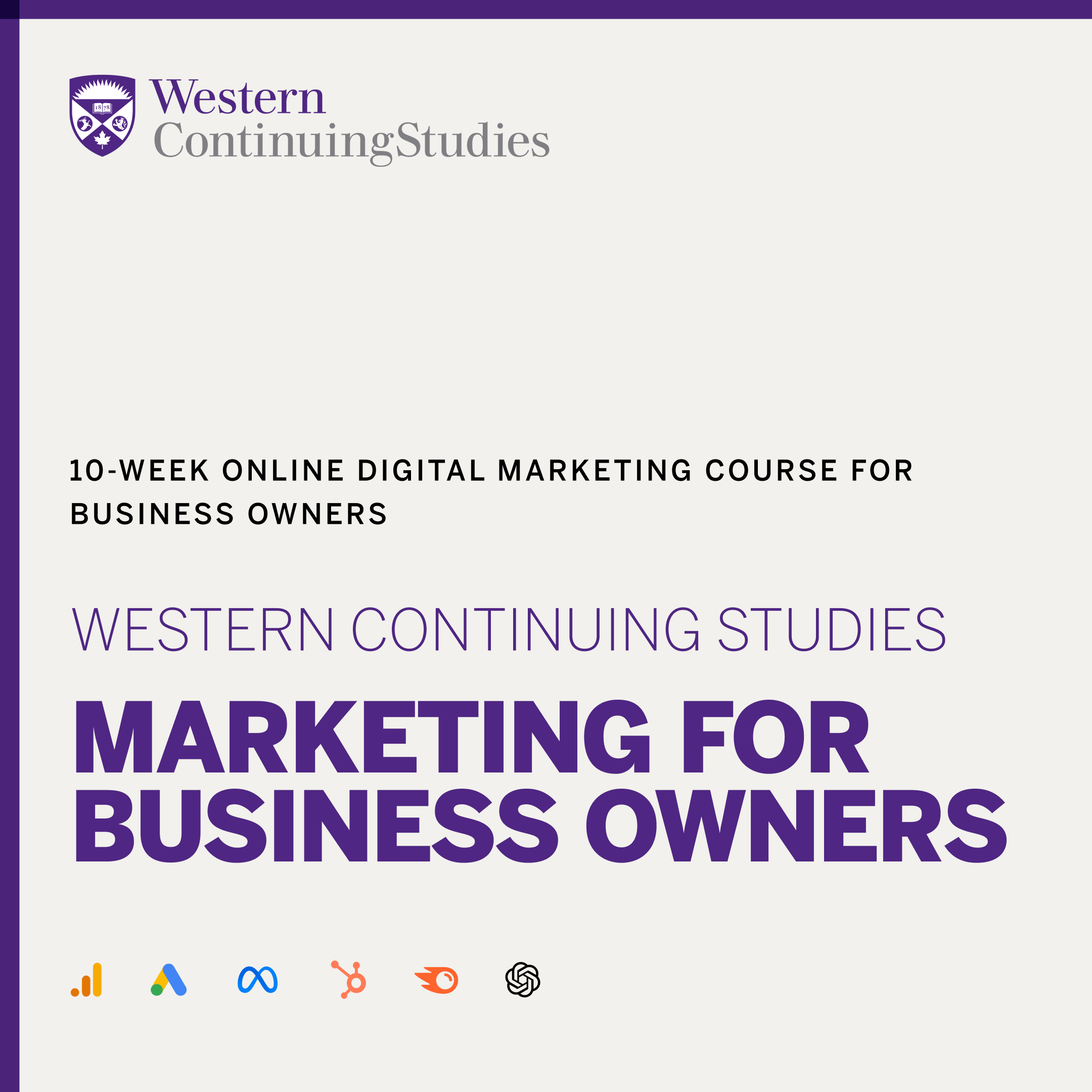 Western Continuing Studies Facebook ad