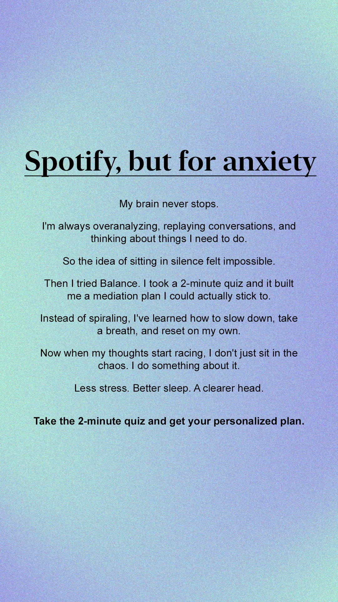 Balance: Meditation & Sleep Facebook ad