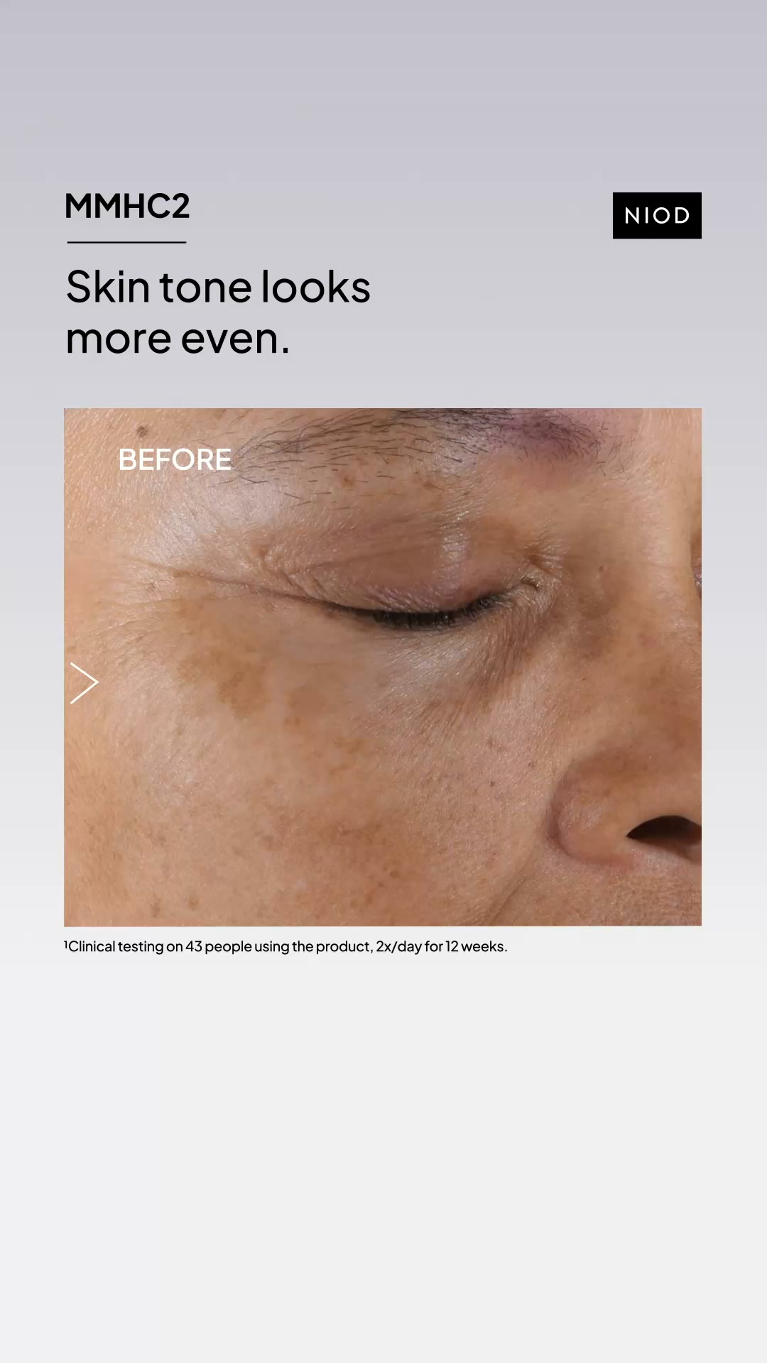 NIOD Facebook ad: NIOD. Now at Sephora.