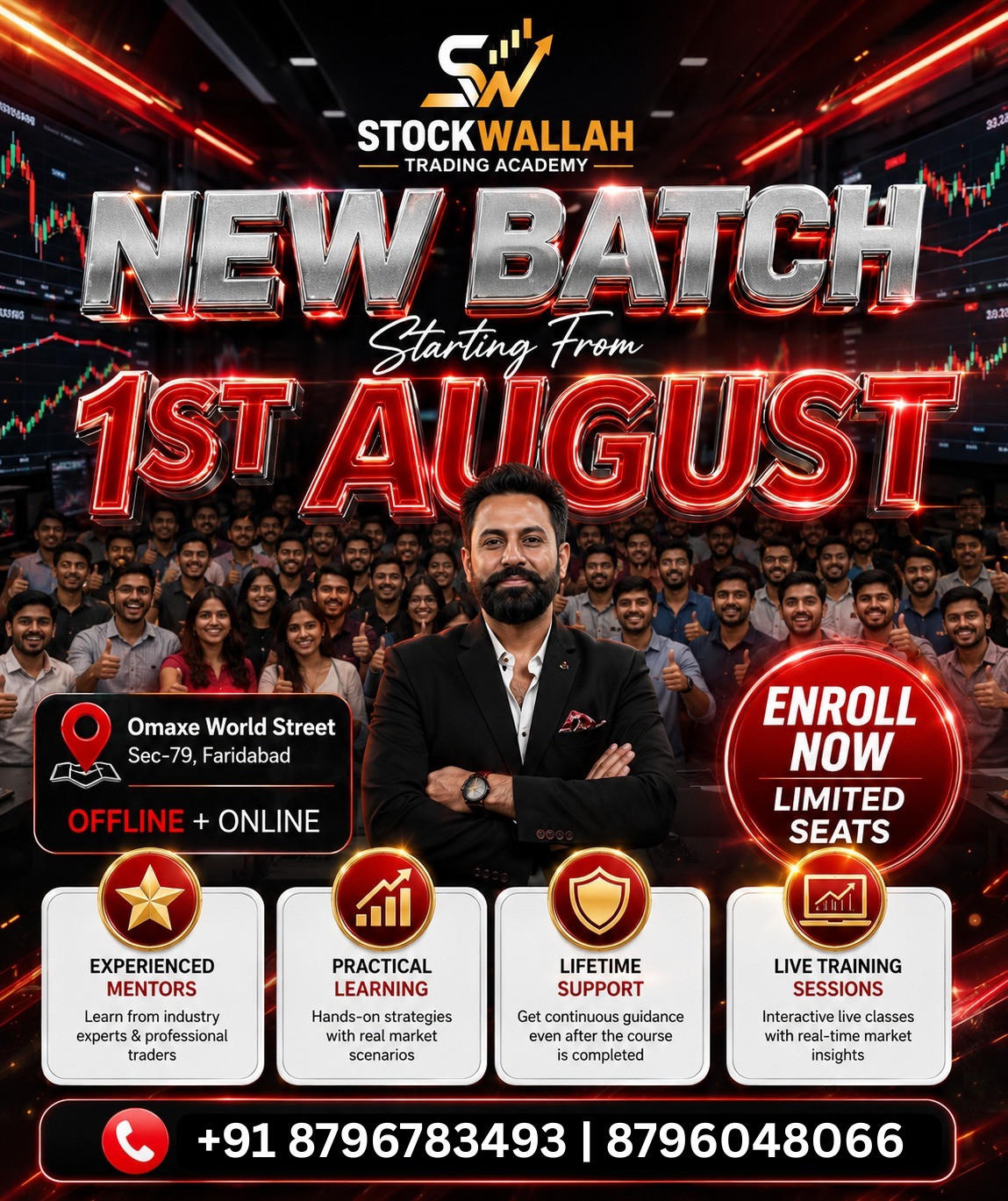 Stock wallah Trading Academy Faridabad Facebook ad