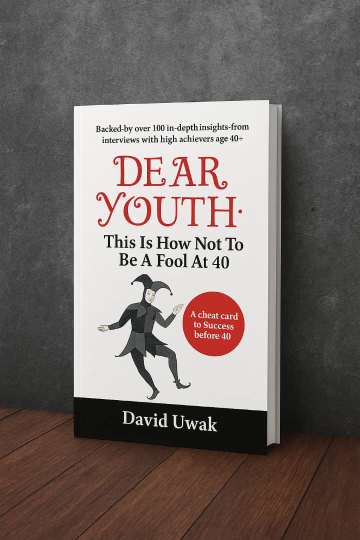David Uwak Facebook ad: Cheat Card to Success Before 40, drawn from the real-life…