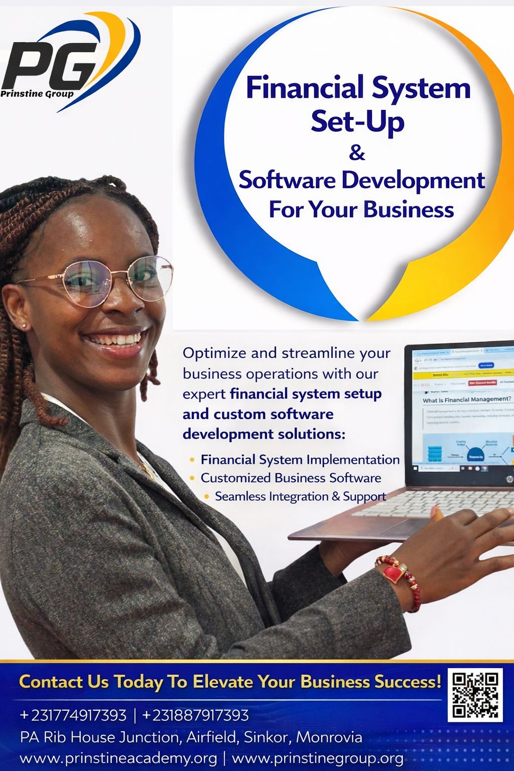 Prinstine Group Facebook ad: � Transform Your Business with �