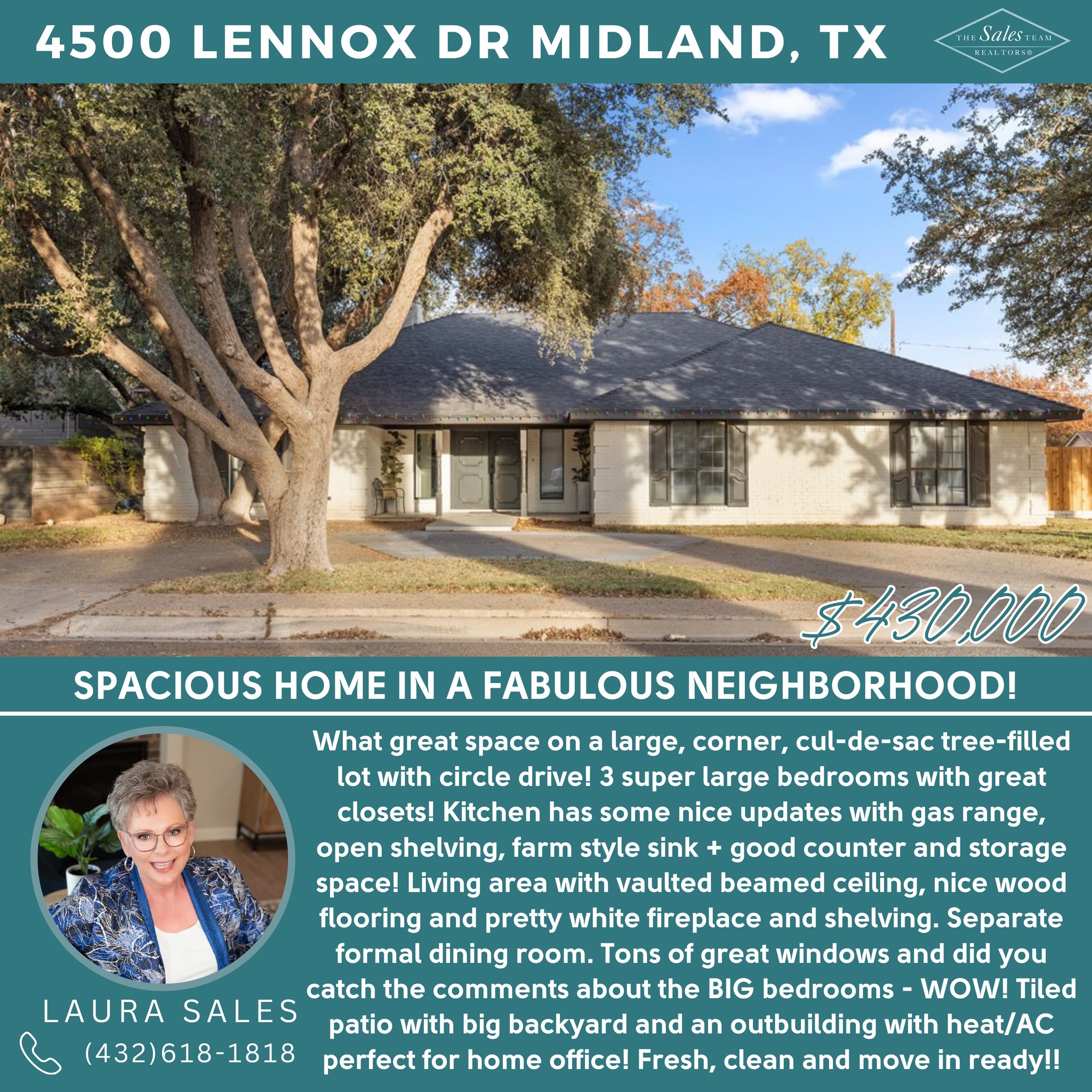 The Sales Team Facebook ad: FOR SALE | $430,000