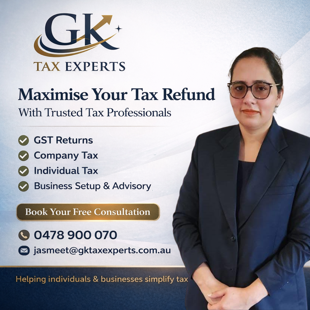 GK Tax Experts Facebook ad: Maximise Tax Refund