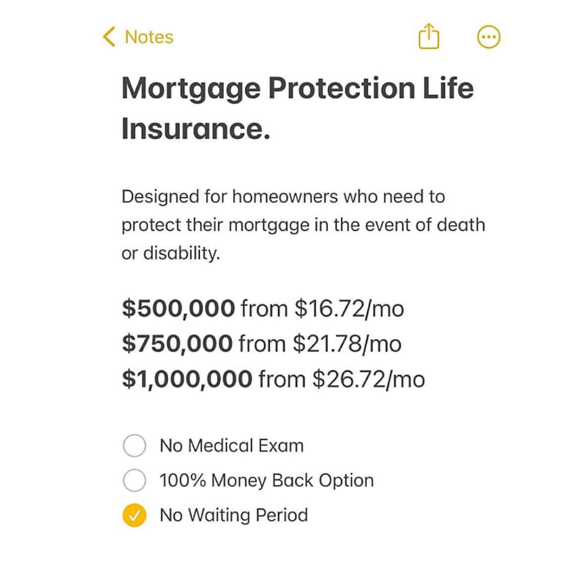 Secure Family Life Facebook ad: Protect What Matters Most